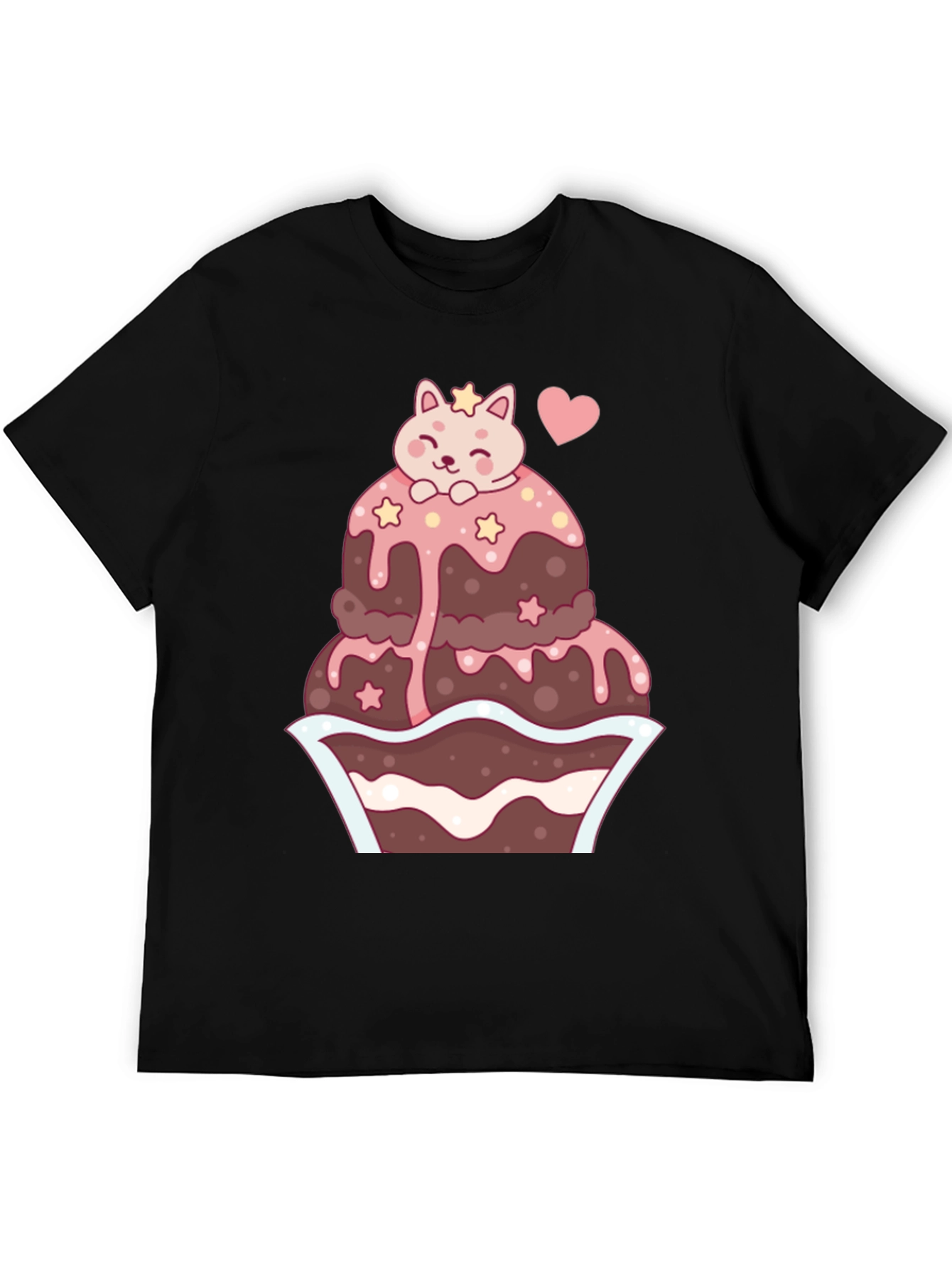 Cute Cat Cupcake Graphic Tee - Kawaii Style