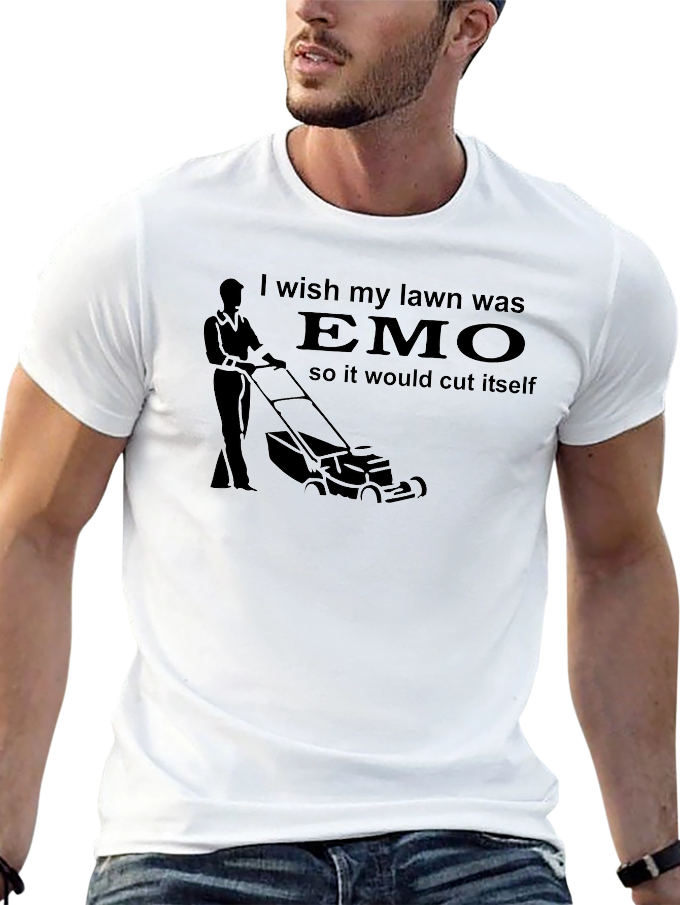 Emo Lawn T-Shirt - Funny Graphic Tee