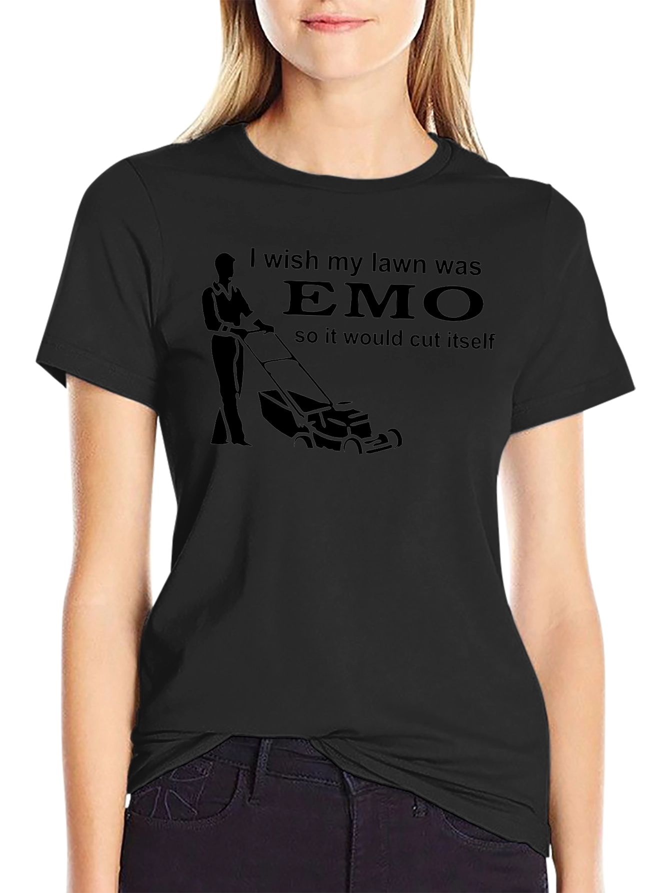 Emo Lawn T-Shirt - Funny Graphic Tee