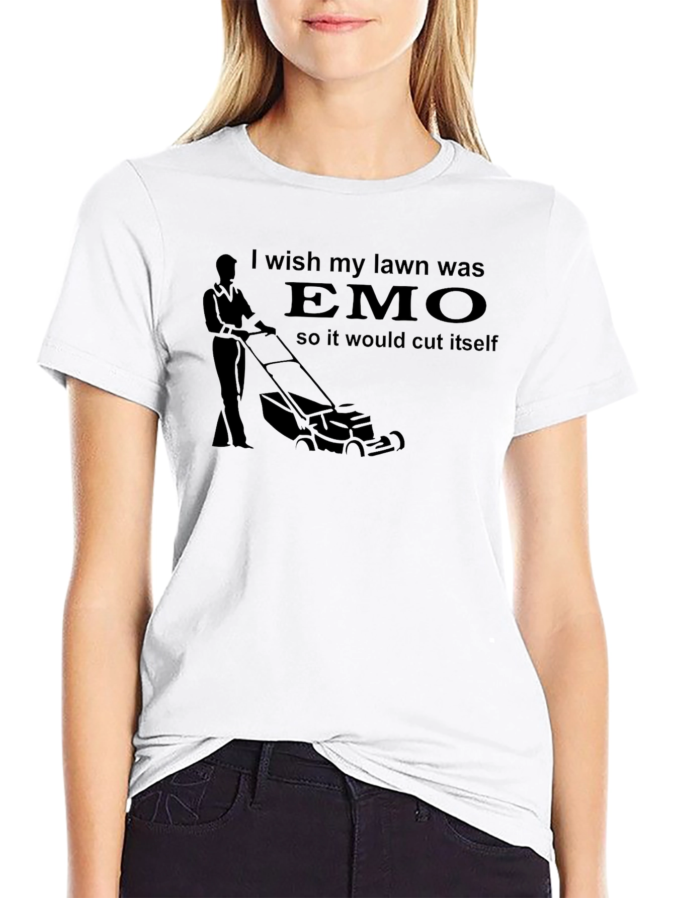 Emo Lawn T-Shirt - Funny Graphic Tee