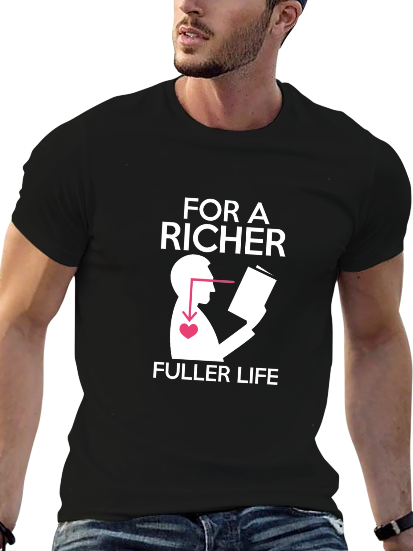 Richer Fuller Life Graphic Tee - Unisex Black T-Shirt
