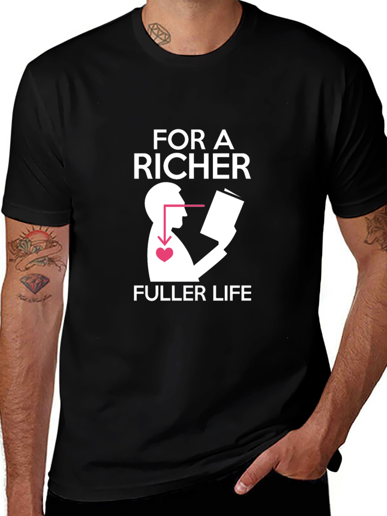 Richer Fuller Life Graphic Tee - Unisex Black T-Shirt