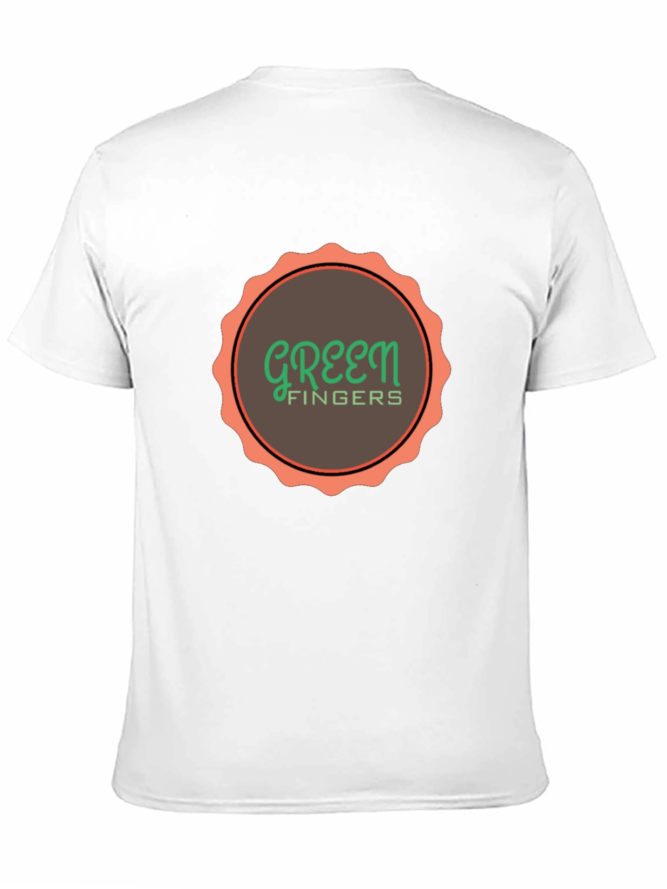 Green Fingers Graphic Print Black T-Shirt