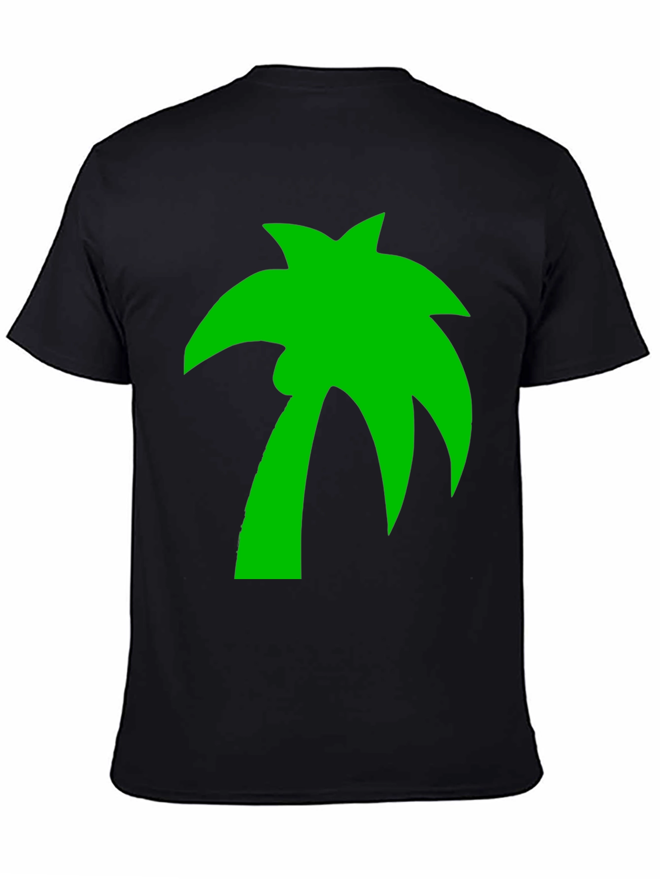Tropical Palm Tree Graphic Tee - Black