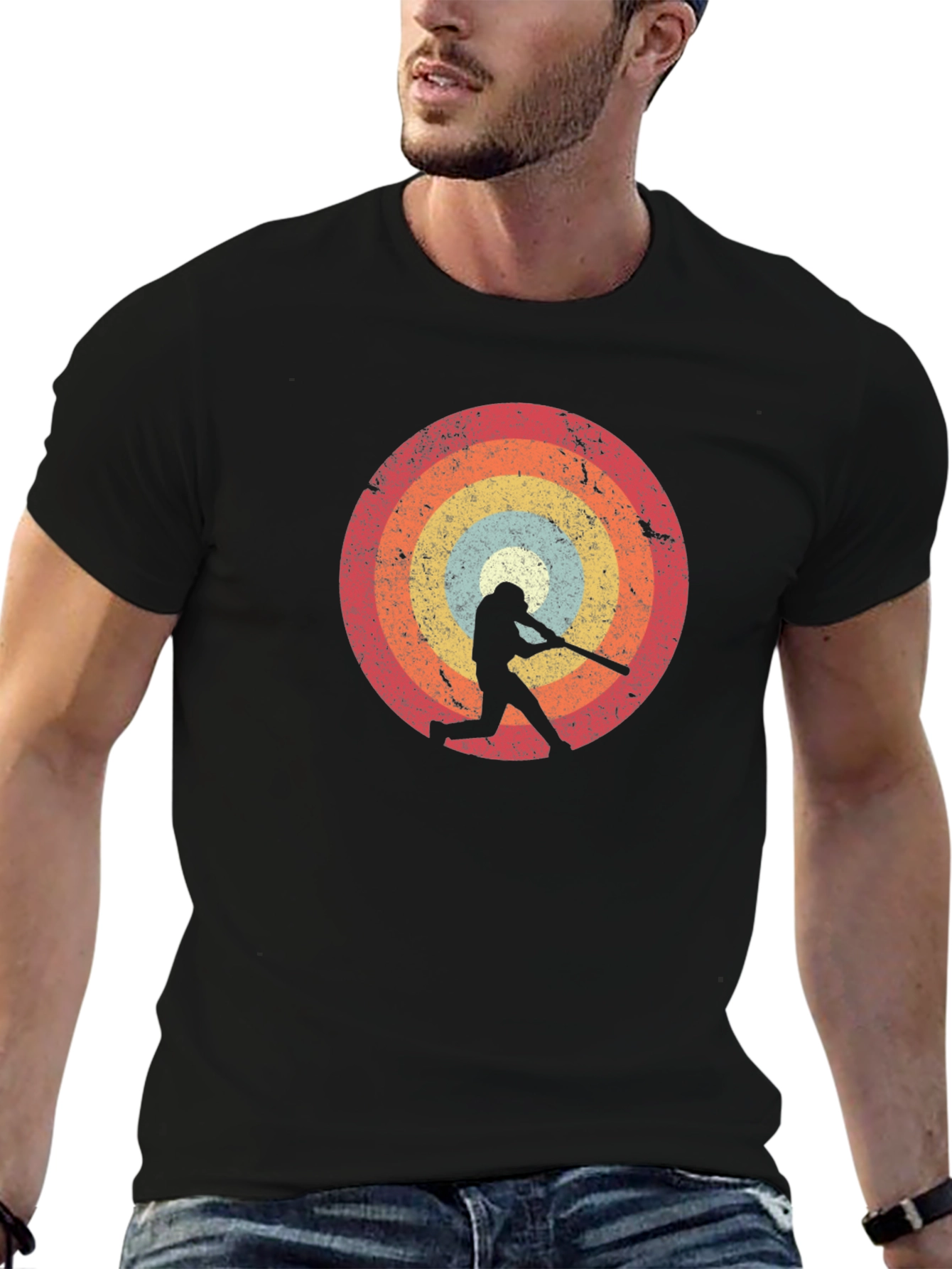 Retro Baseball Silhouette T-Shirt