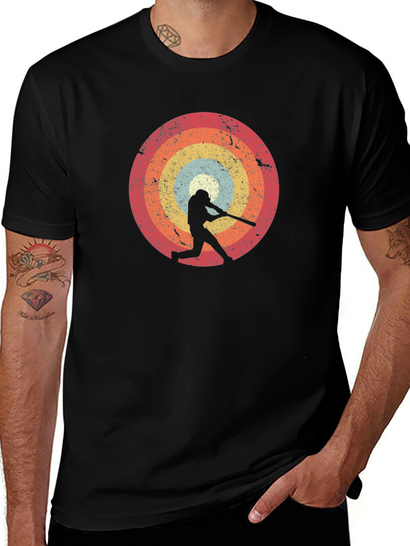 Retro Baseball Silhouette T-Shirt