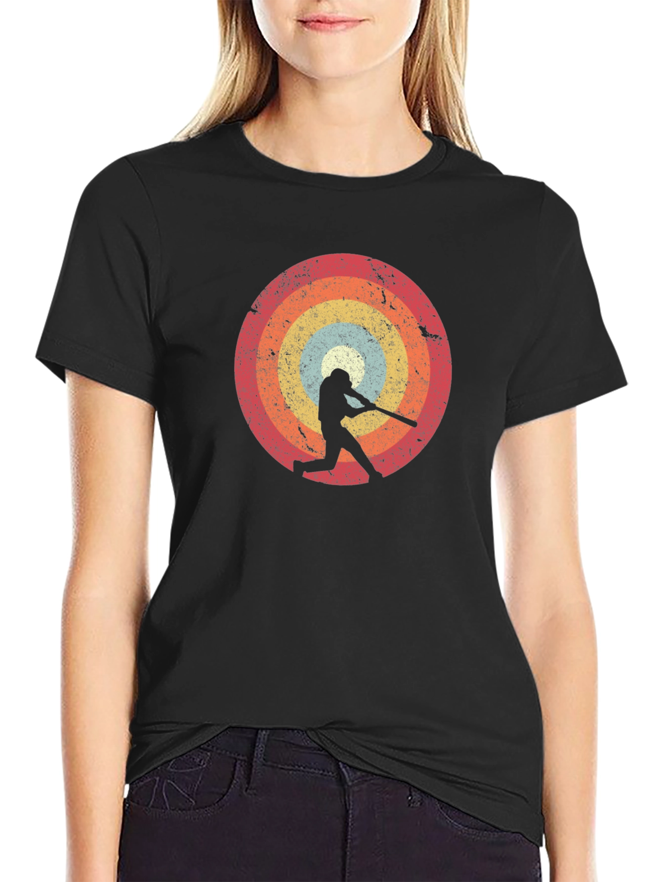 Retro Baseball Silhouette T-Shirt