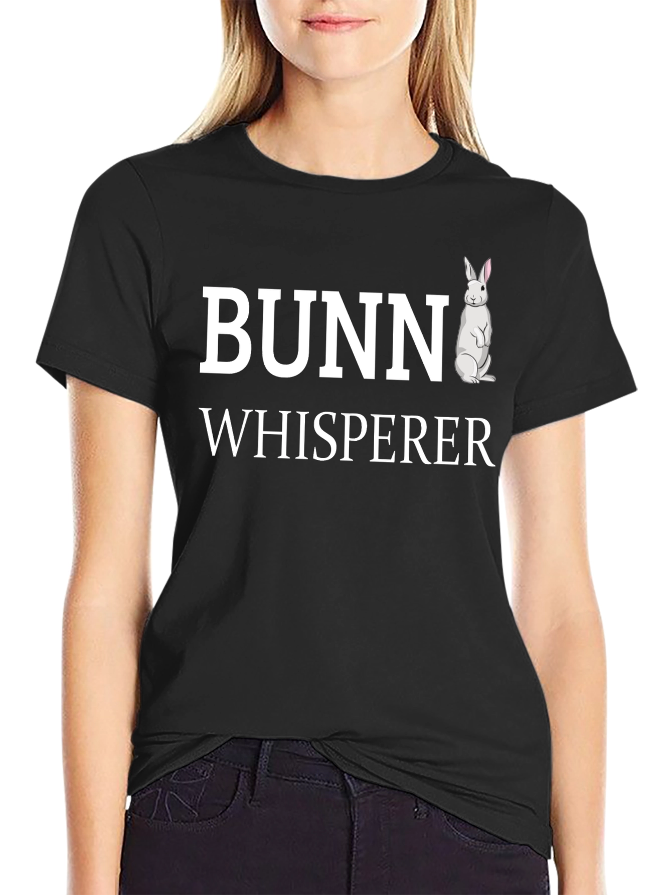 Bunny Whisperer Graphic T-Shirt - Black