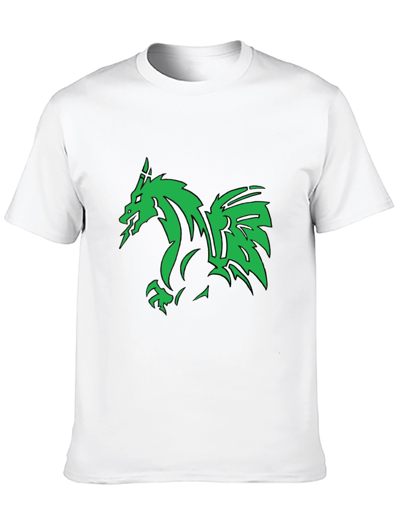 Green Dragon Graphic Black T-Shirt