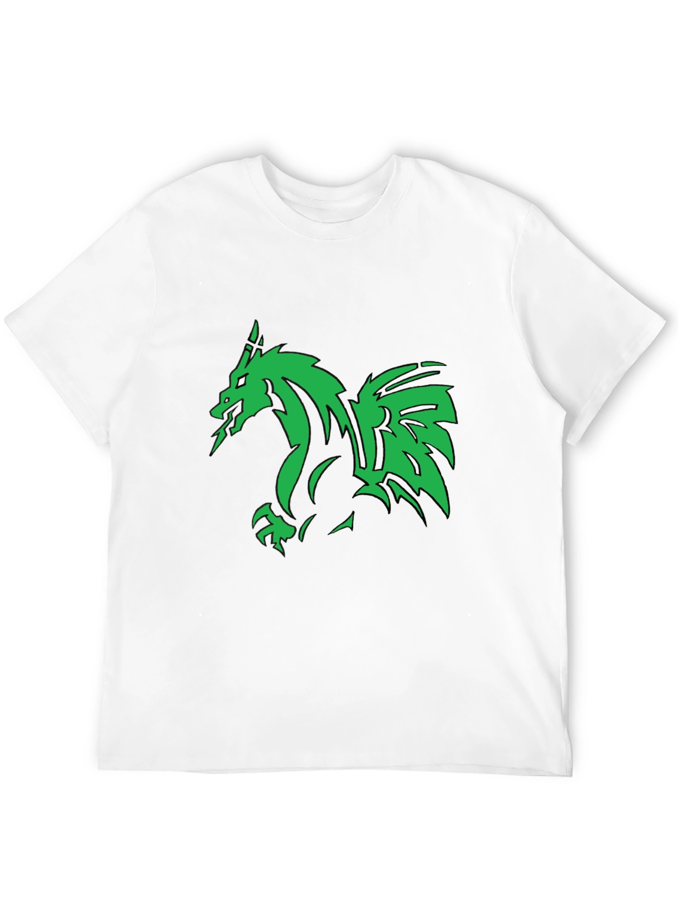 Green Dragon Graphic Black T-Shirt