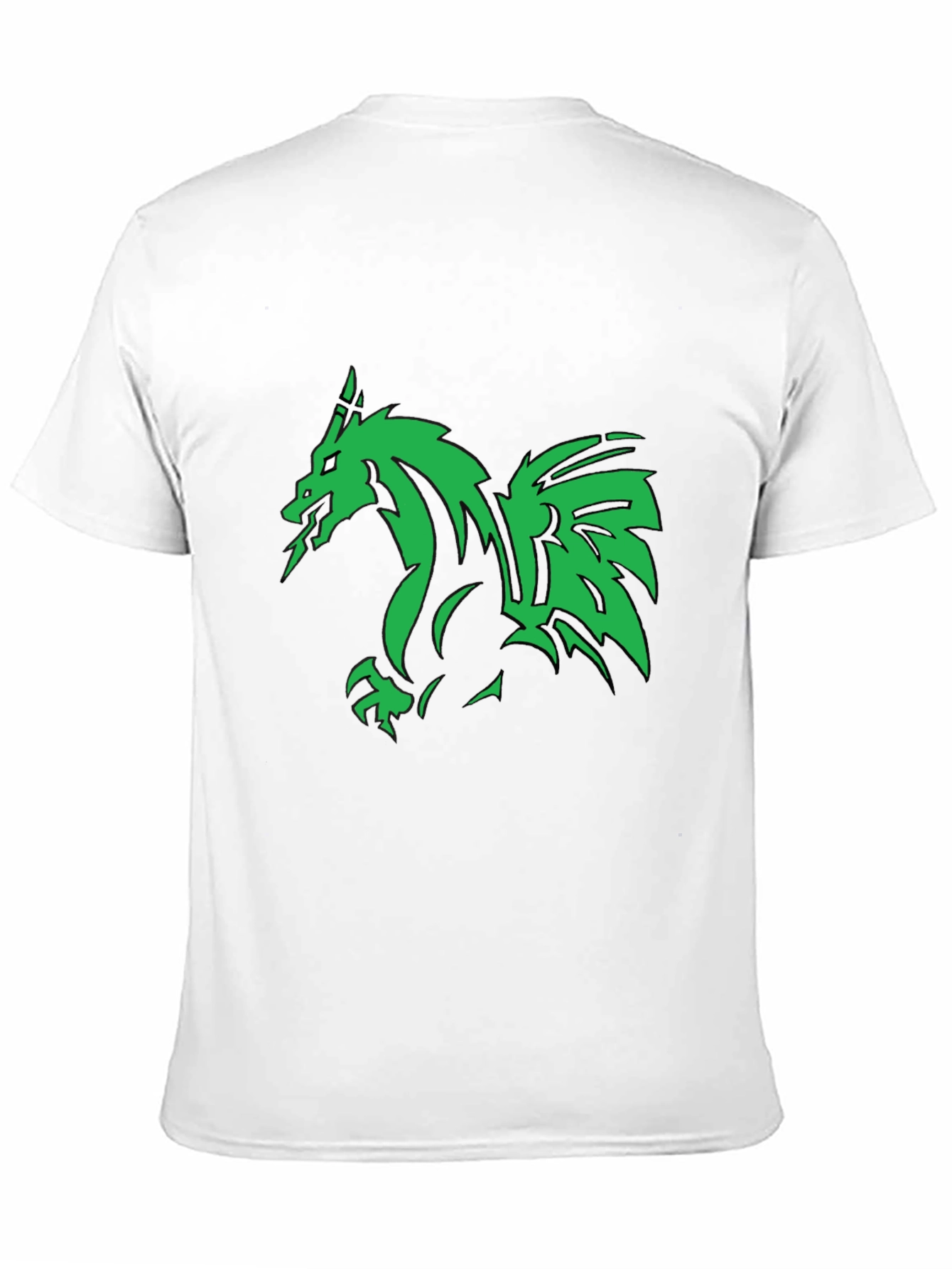 Green Dragon Graphic Black T-Shirt
