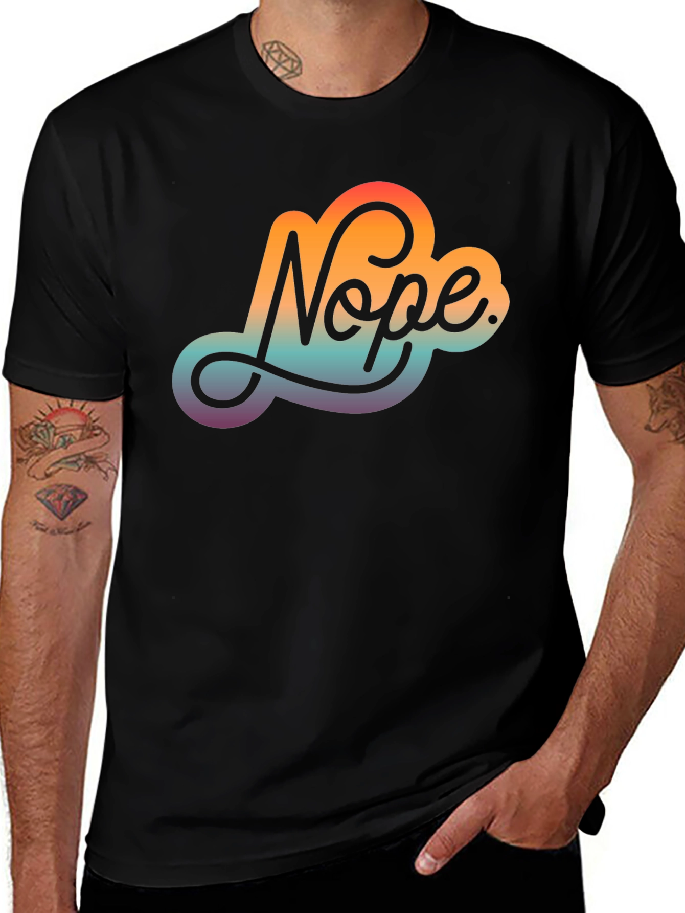Nope Gradient T-Shirt - Express Your Disapproval