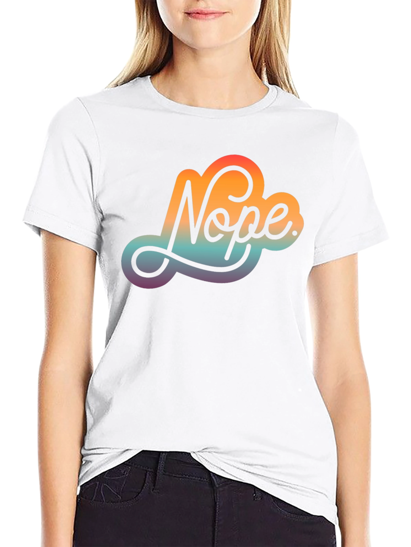 Nope Gradient T-Shirt - Express Your Disapproval