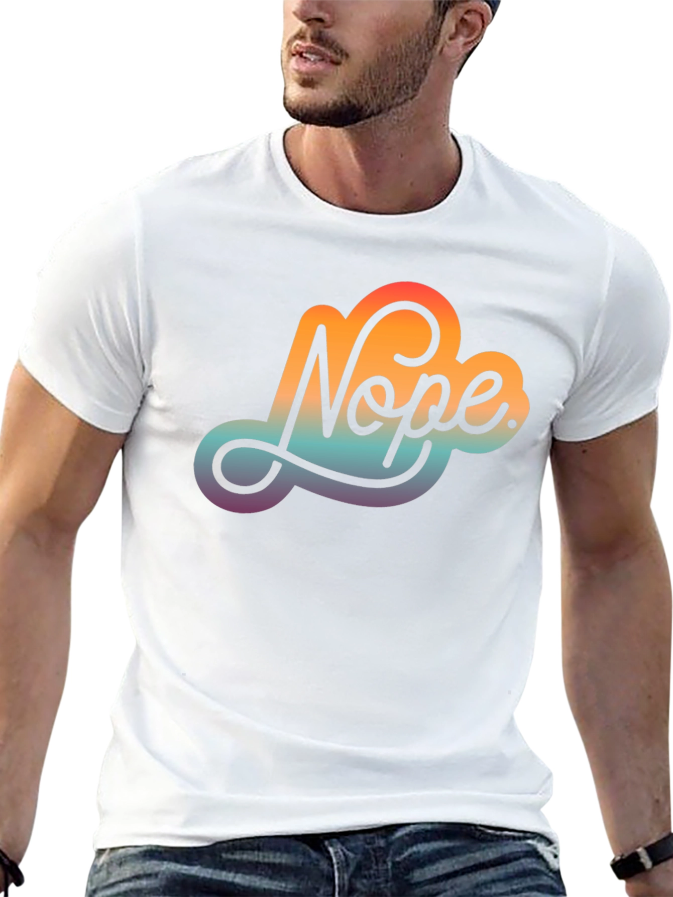 Nope Gradient T-Shirt - Express Your Disapproval