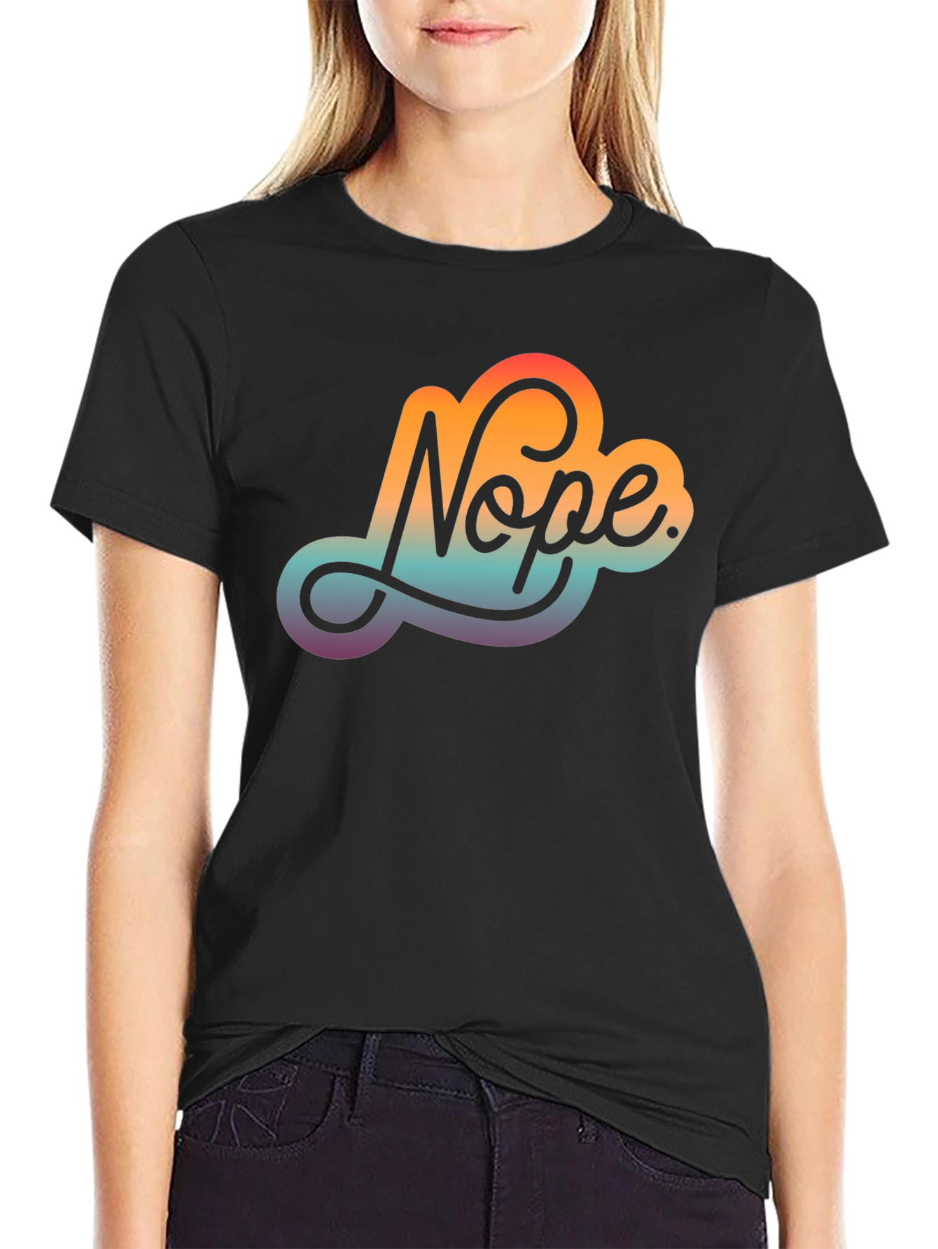 Nope Gradient T-Shirt - Express Your Disapproval