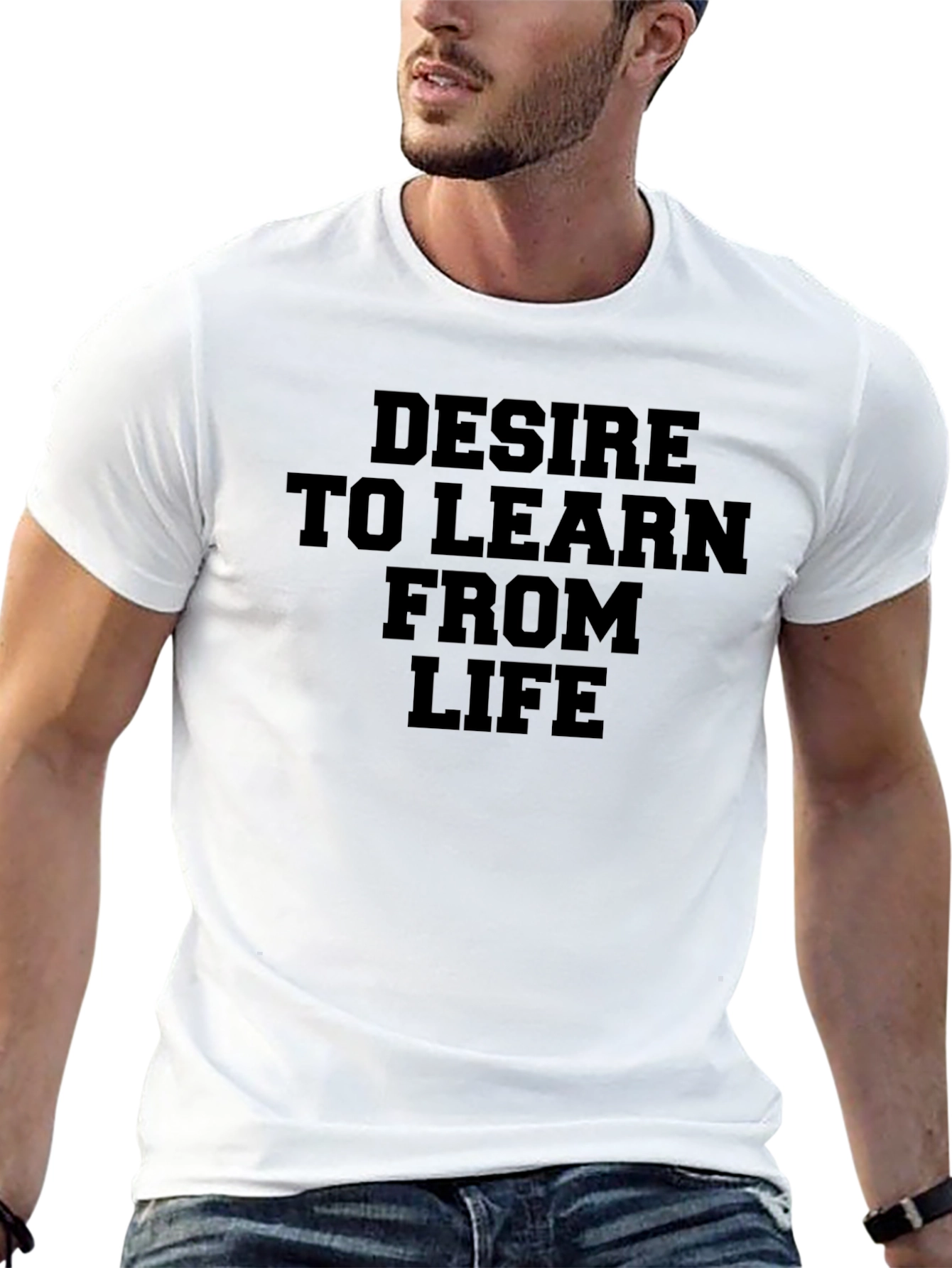 Desire to Learn From Life Graphic T-Shirt