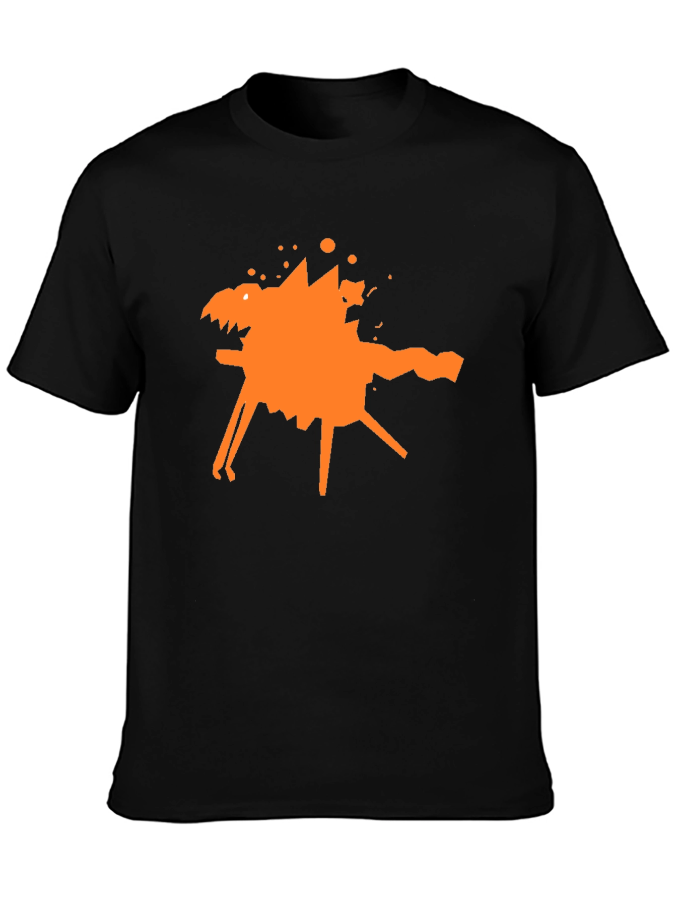 Abstract Graphic Tee - Stylish Black Cotton T-Shirt