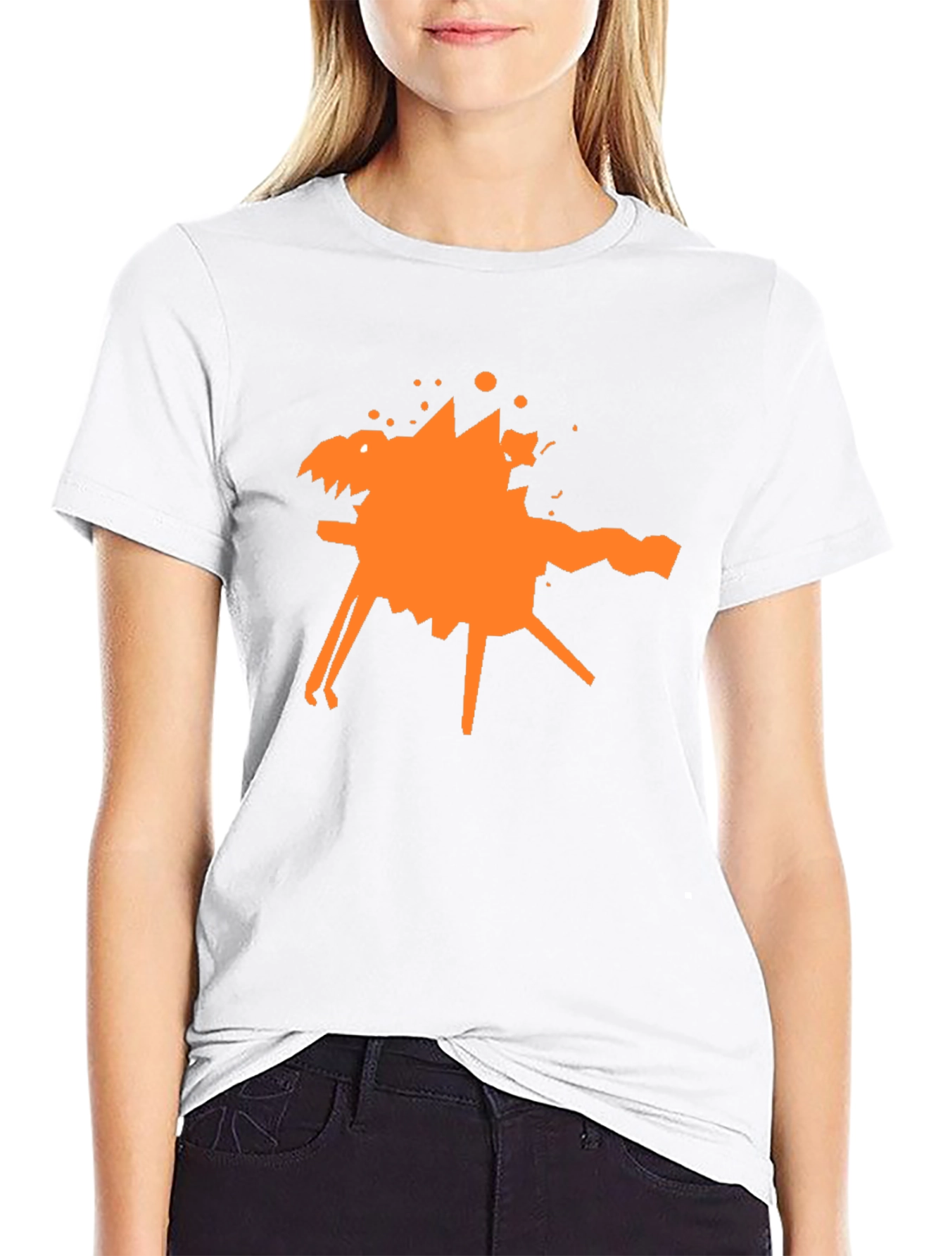 Abstract Graphic Tee - Stylish Black Cotton T-Shirt