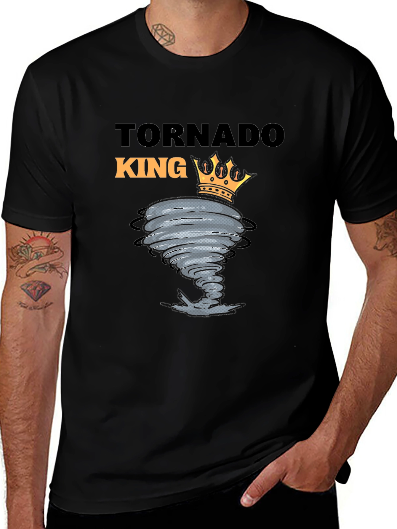 Tornado King Graphic Tee - Black