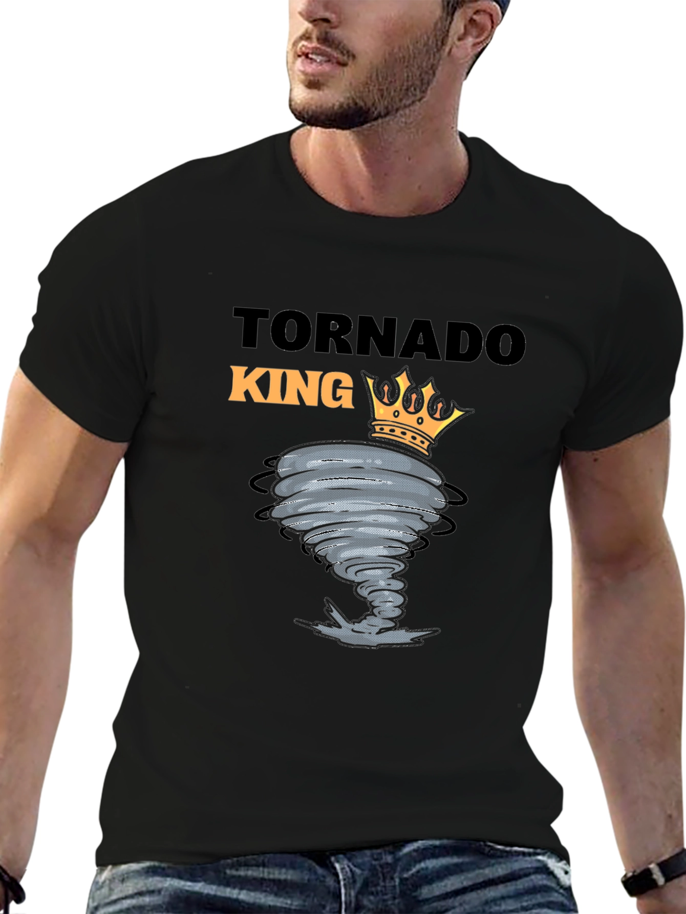 Tornado King Graphic Tee - Black