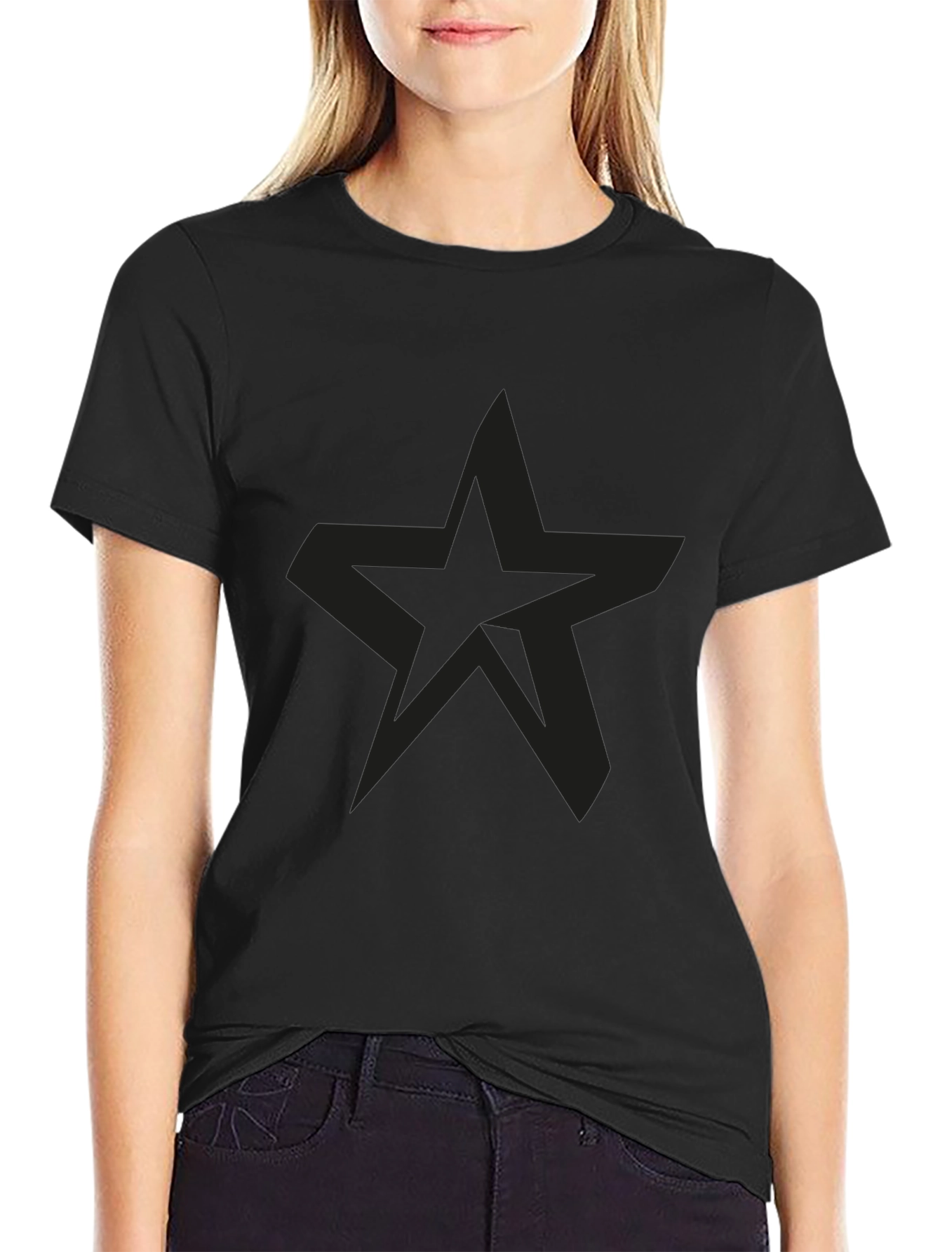 Black Star Graphic Mens T-Shirt