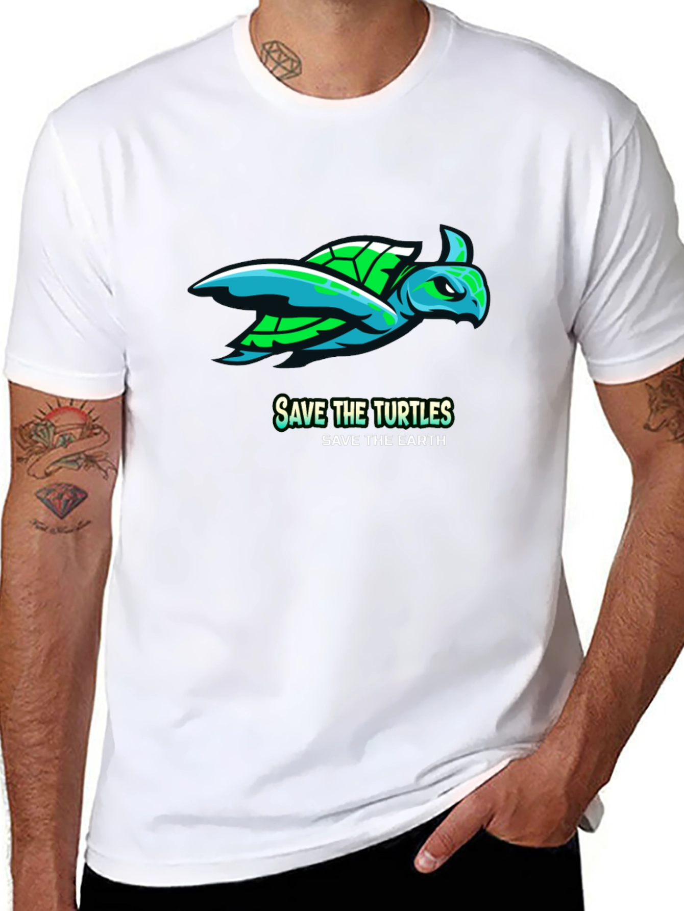 Save the Turtles Graphic Tee - Earth Friendly