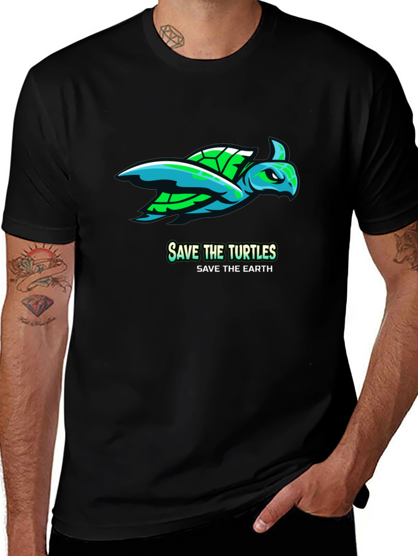 Save the Turtles Graphic Tee - Earth Friendly