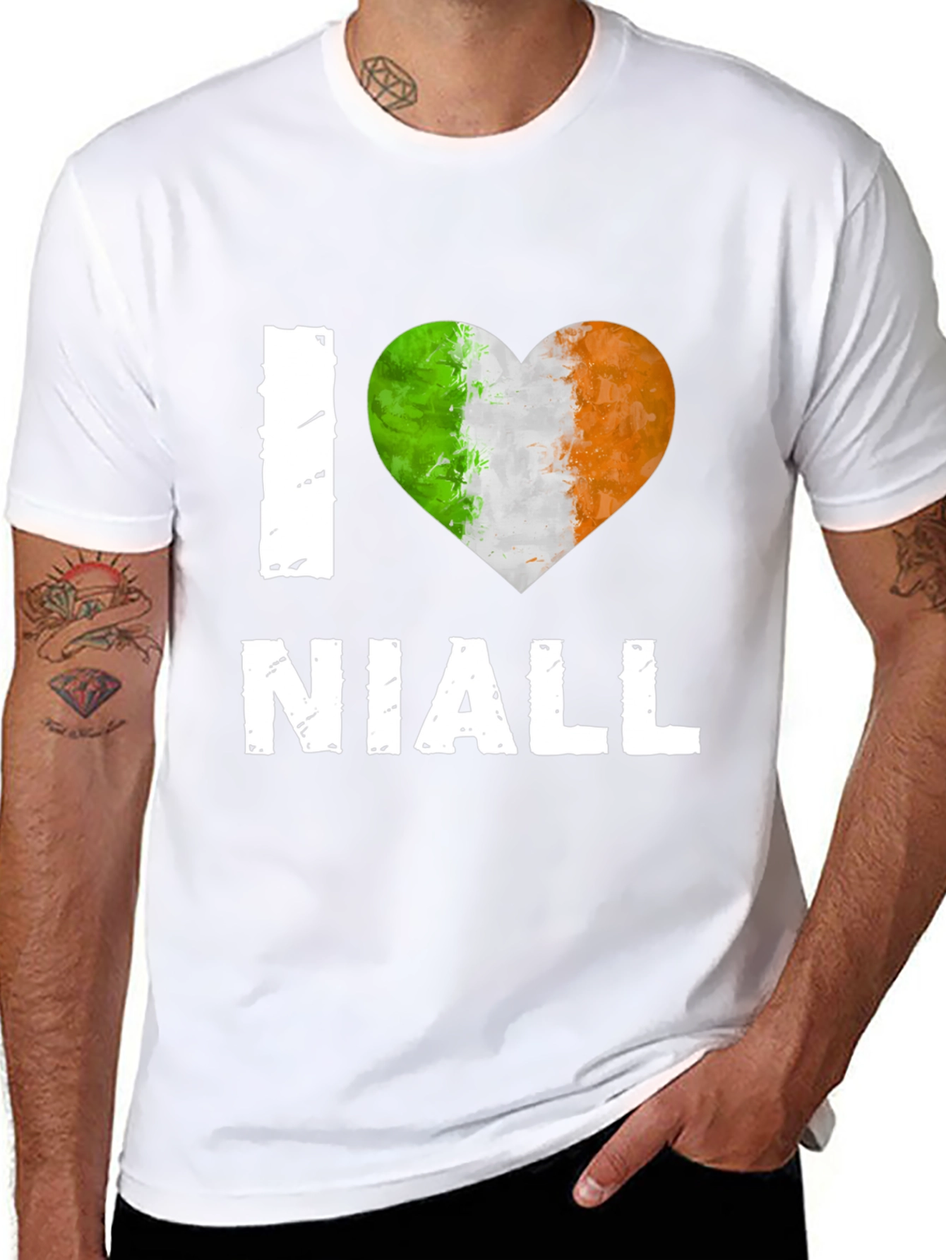 I Heart Niall - Irish Flag Heart T-Shirt