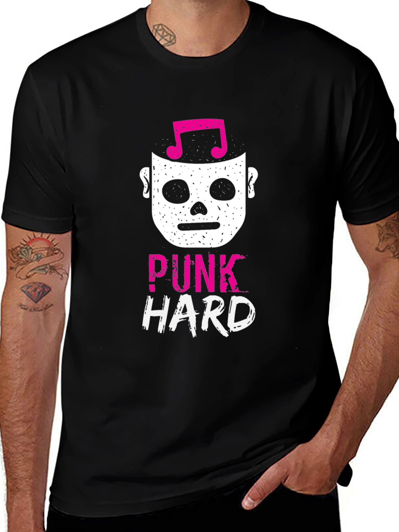 Punk Hard Graphic Tee - Music Lover T-Shirt