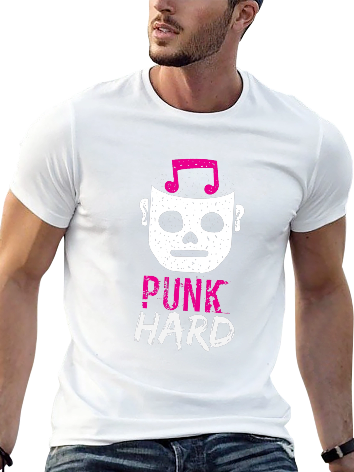 Punk Hard Graphic Tee - Music Lover T-Shirt