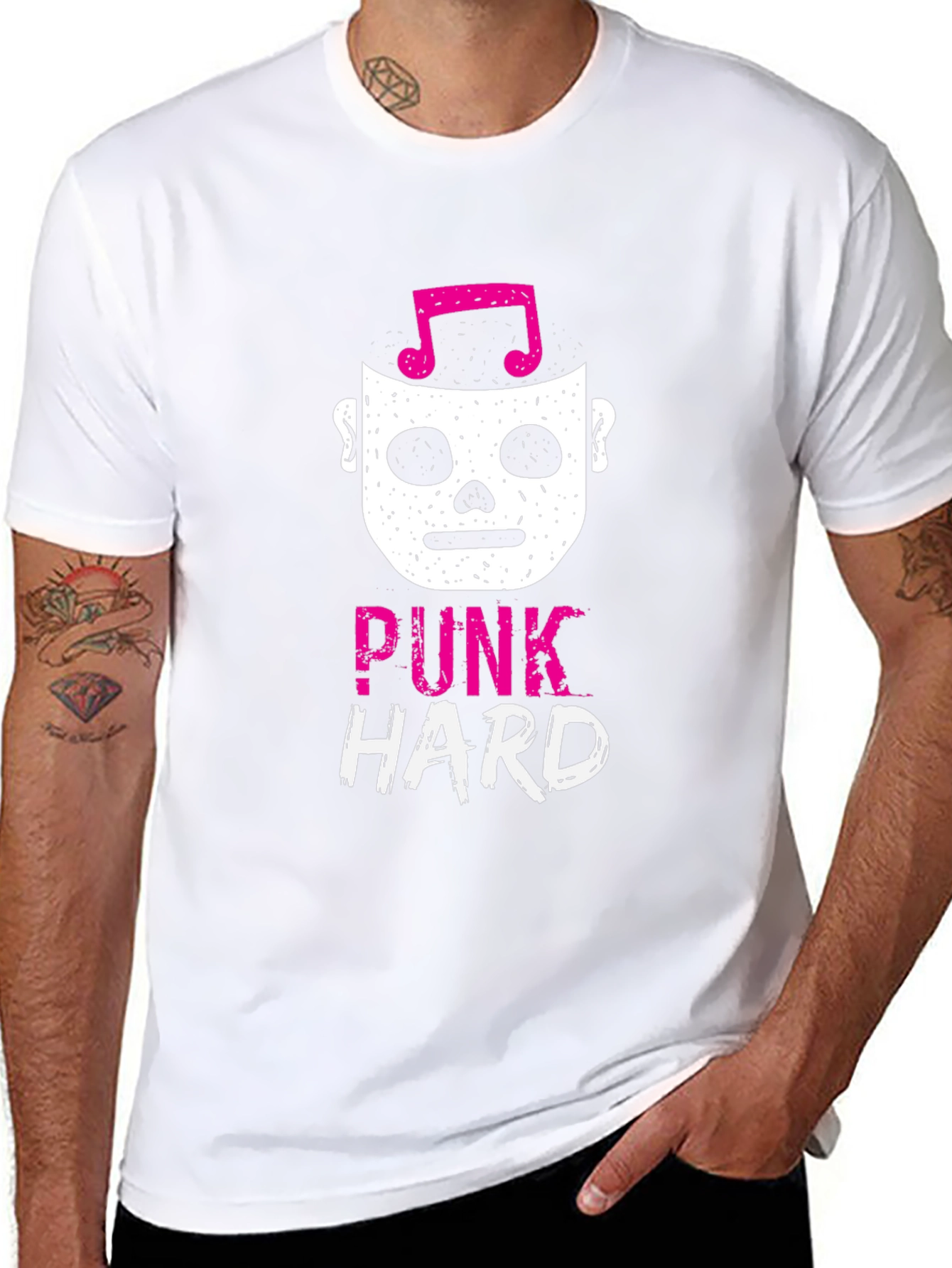 Punk Hard Graphic Tee - Music Lover T-Shirt