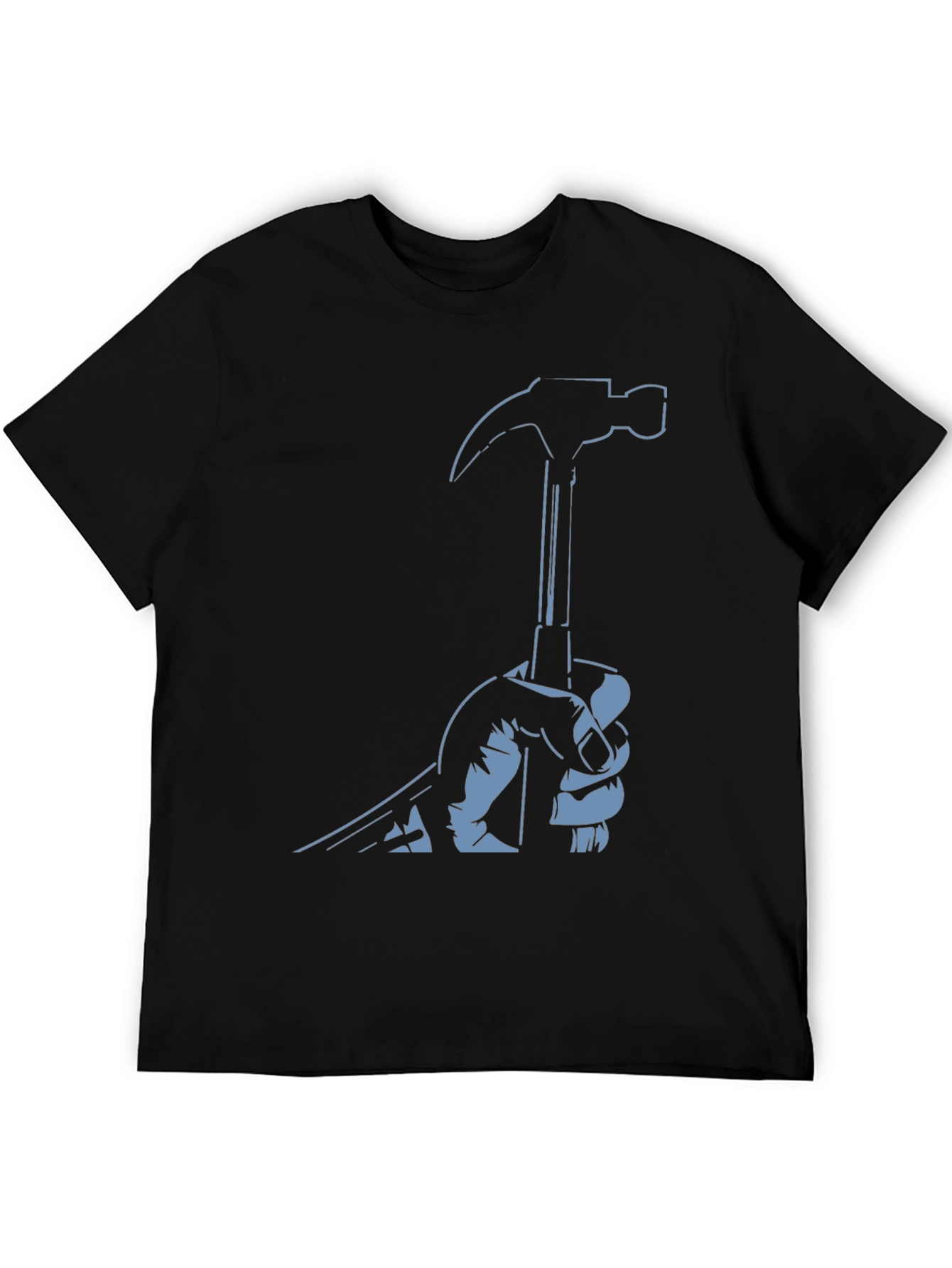 Hammer Graphic T-Shirt - Black Crew Neck Tee