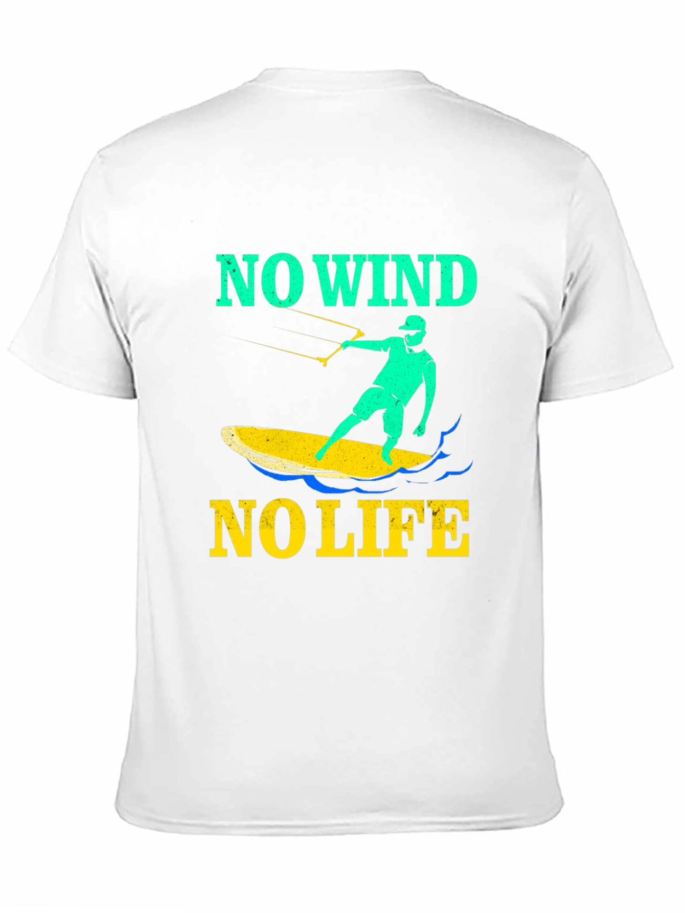 No Wind No Life Graphic Tee - Kitesurfing Design