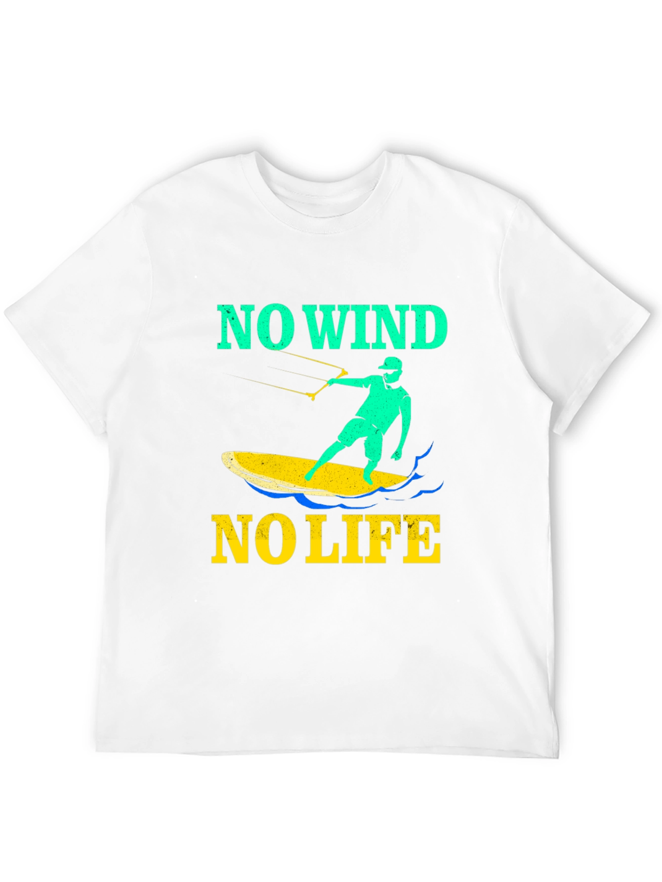 No Wind No Life Graphic Tee - Kitesurfing Design