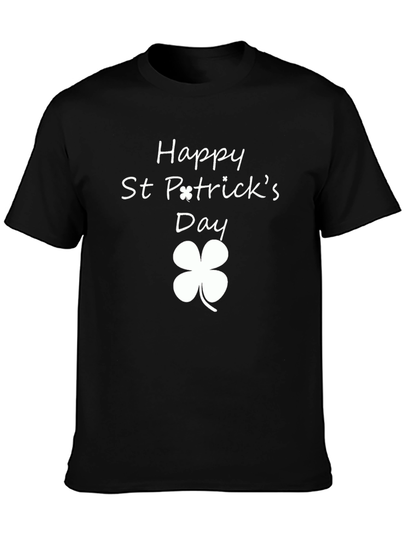 Happy St. Patricks Day Black T-Shirt