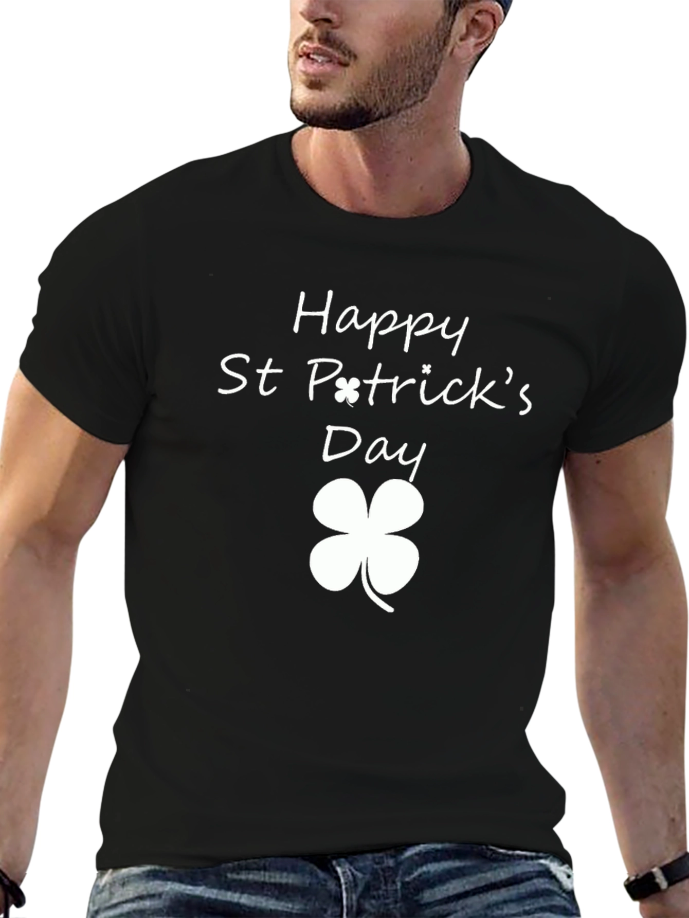 Happy St. Patricks Day Black T-Shirt