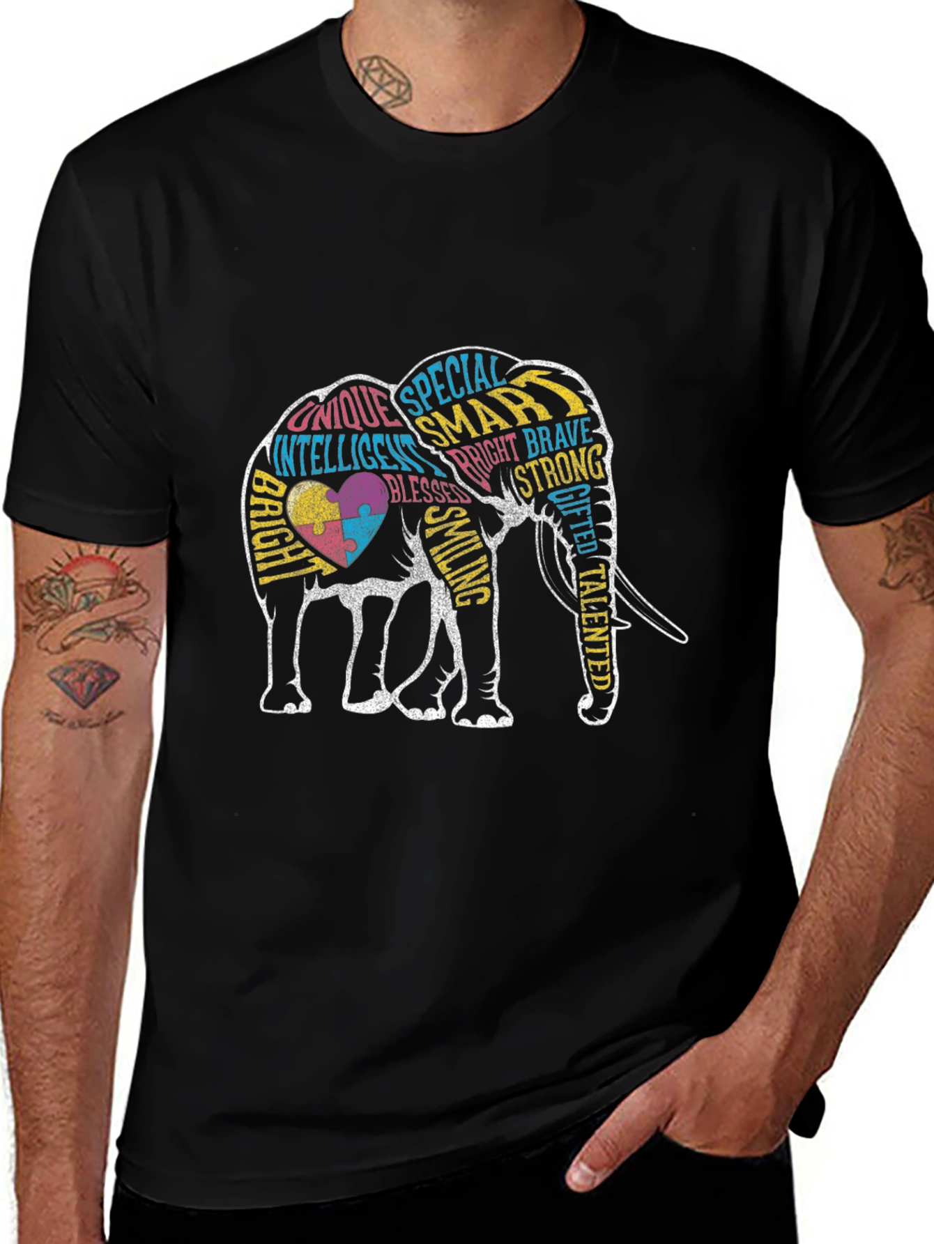 Autism Awareness Elephant Graphic Tee