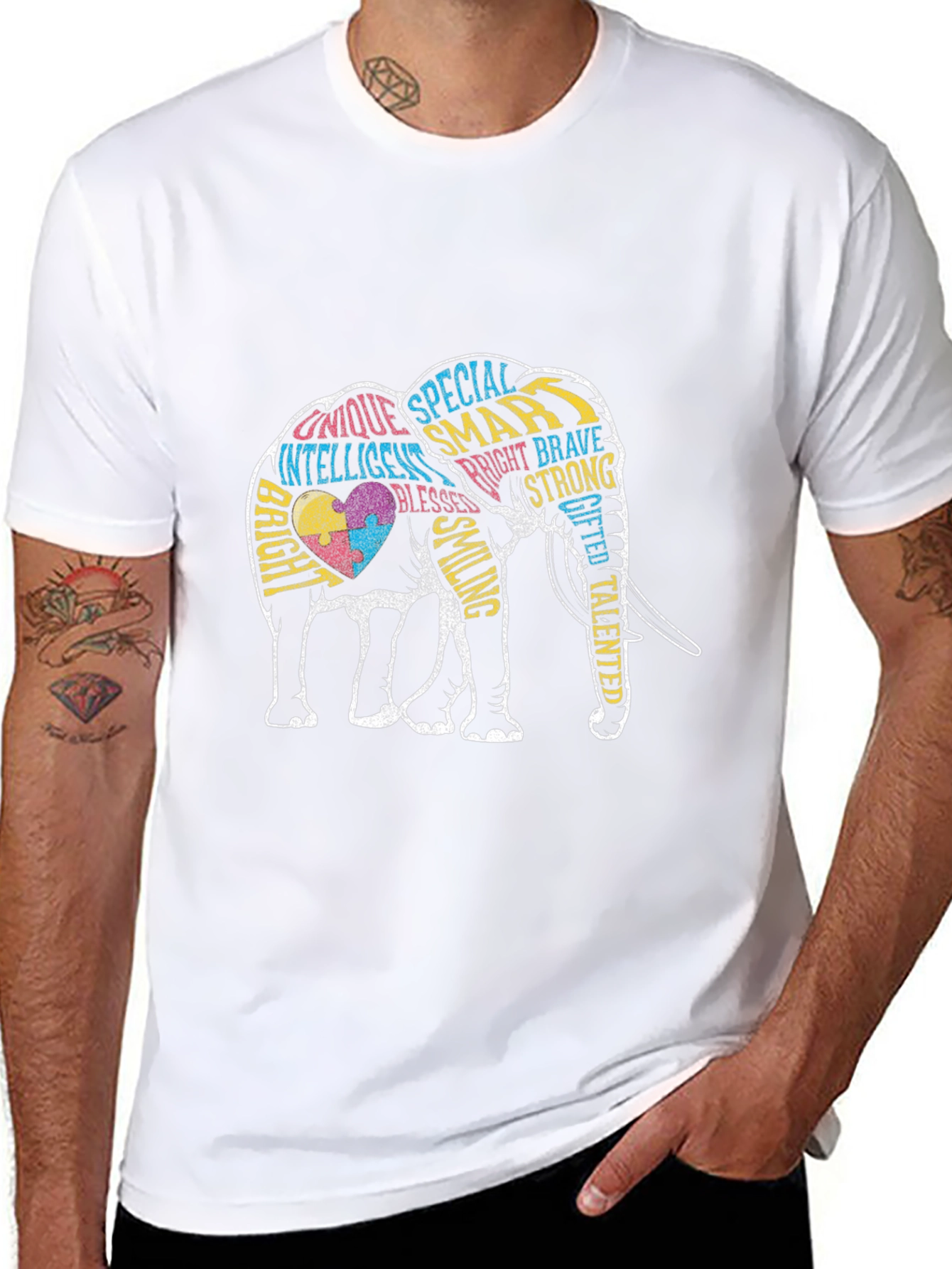 Autism Awareness Elephant Graphic Tee