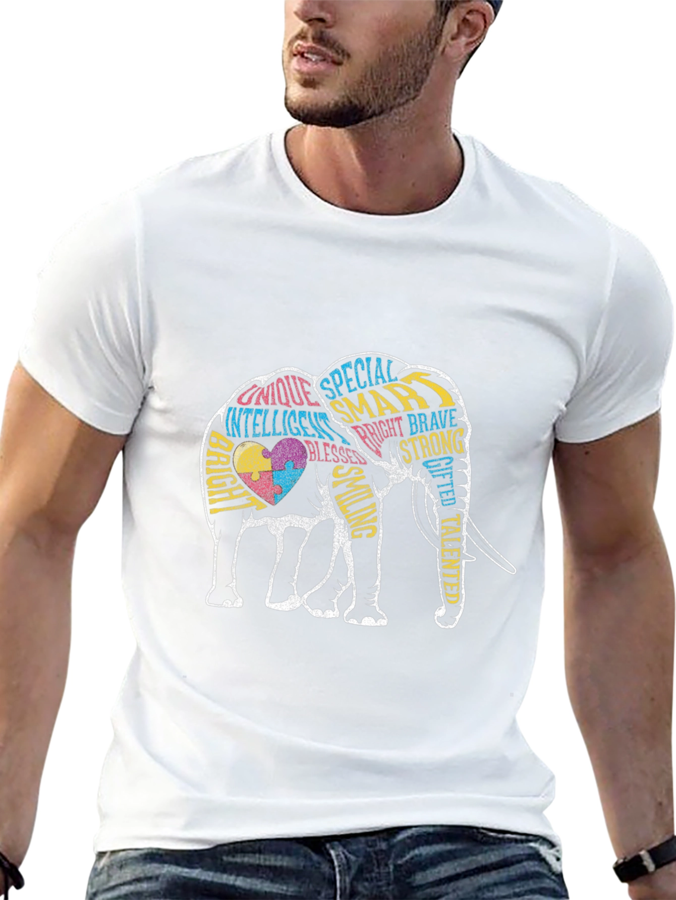 Autism Awareness Elephant Graphic Tee