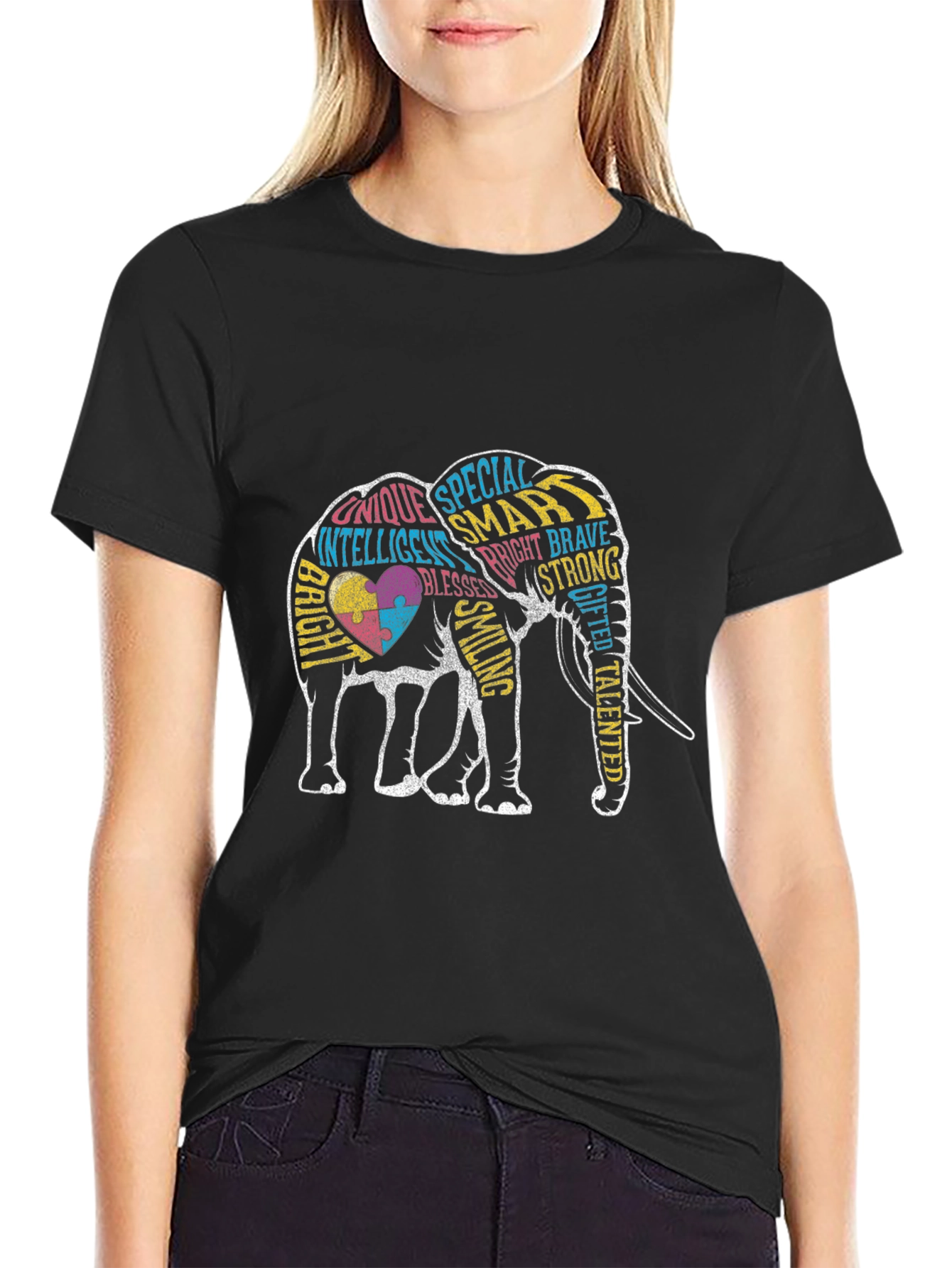 Autism Awareness Elephant Graphic Tee