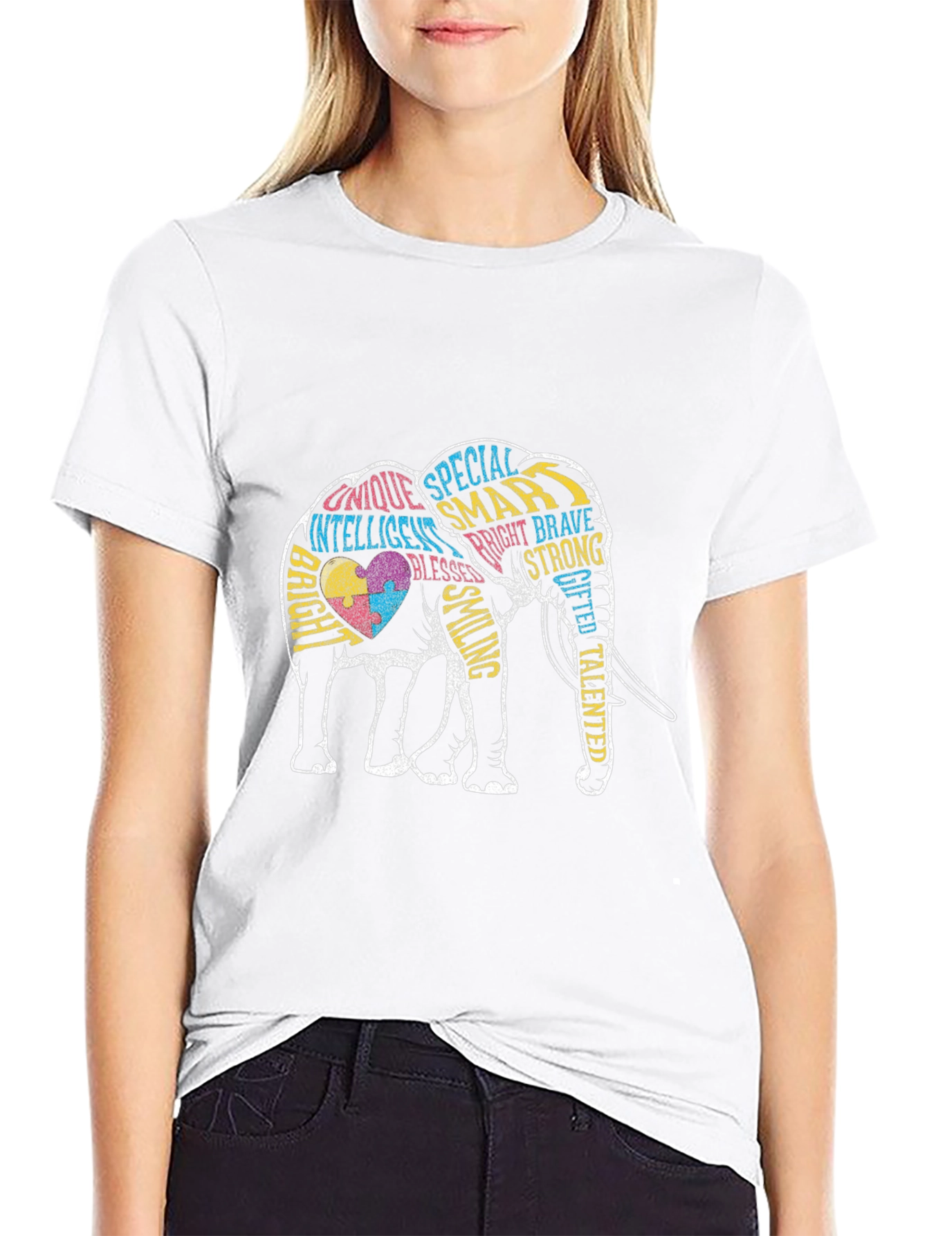 Autism Awareness Elephant Graphic Tee