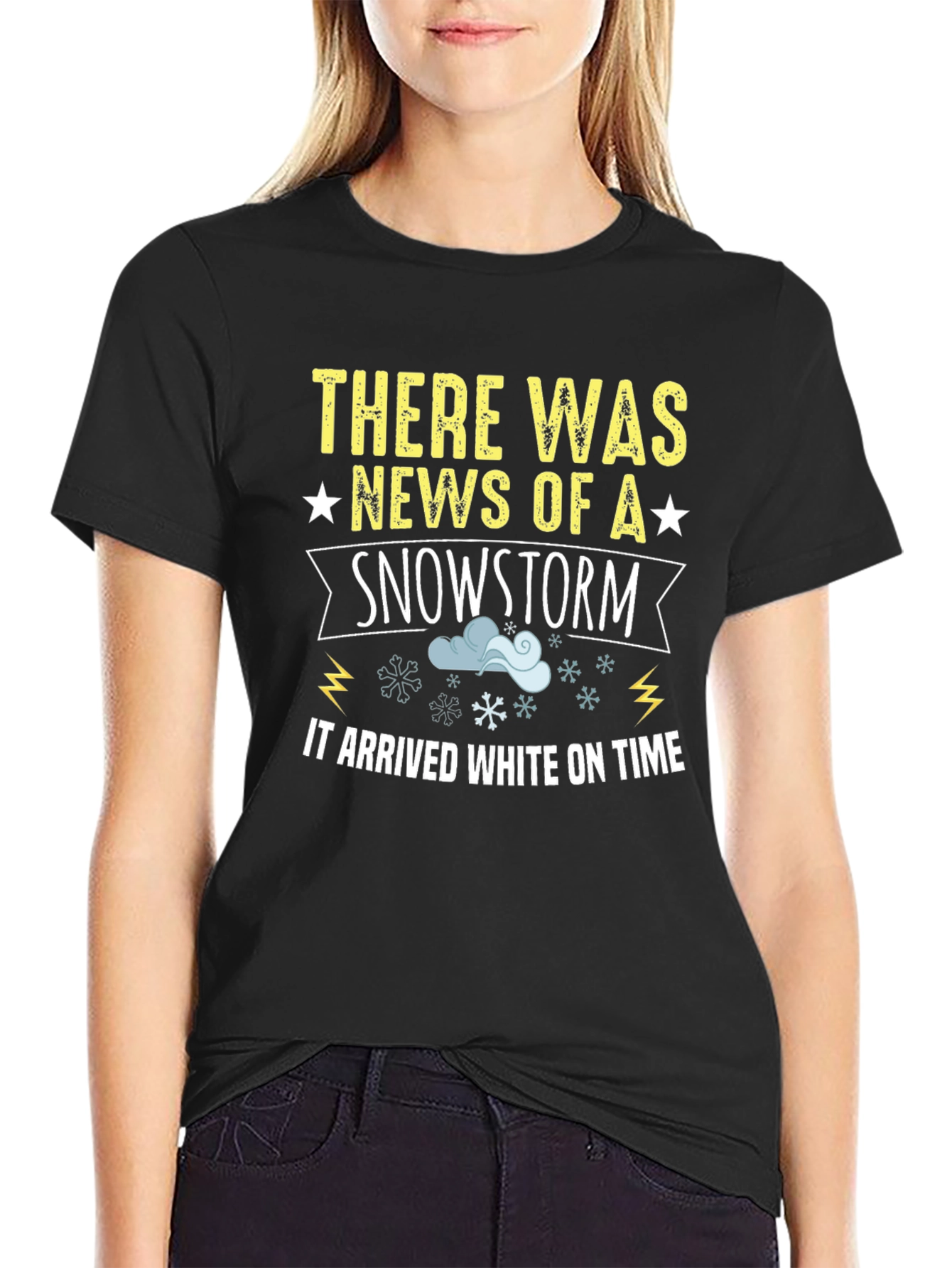 Snowstorm Arrival T-Shirt: Winter Humor Tee