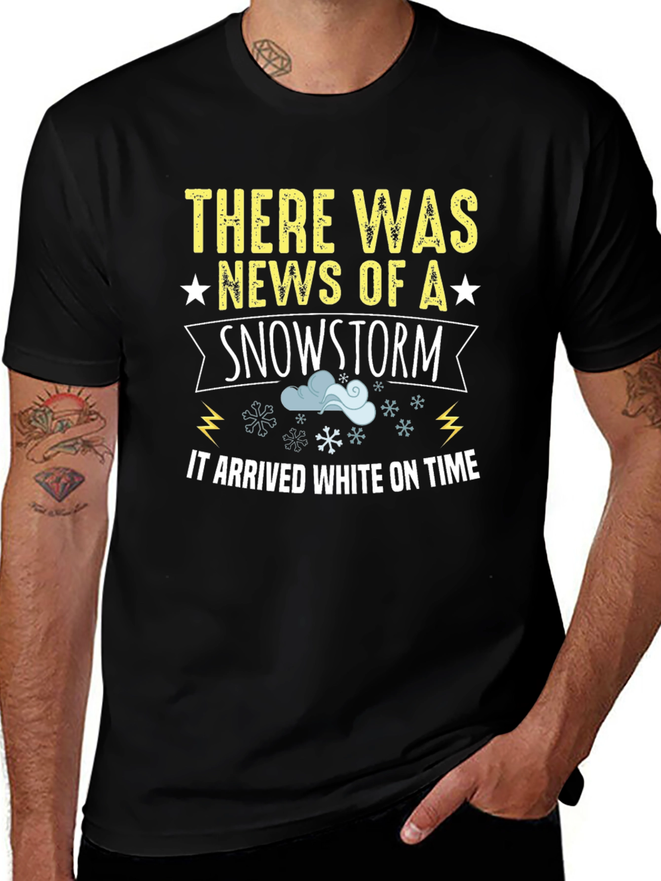Snowstorm Arrival T-Shirt: Winter Humor Tee