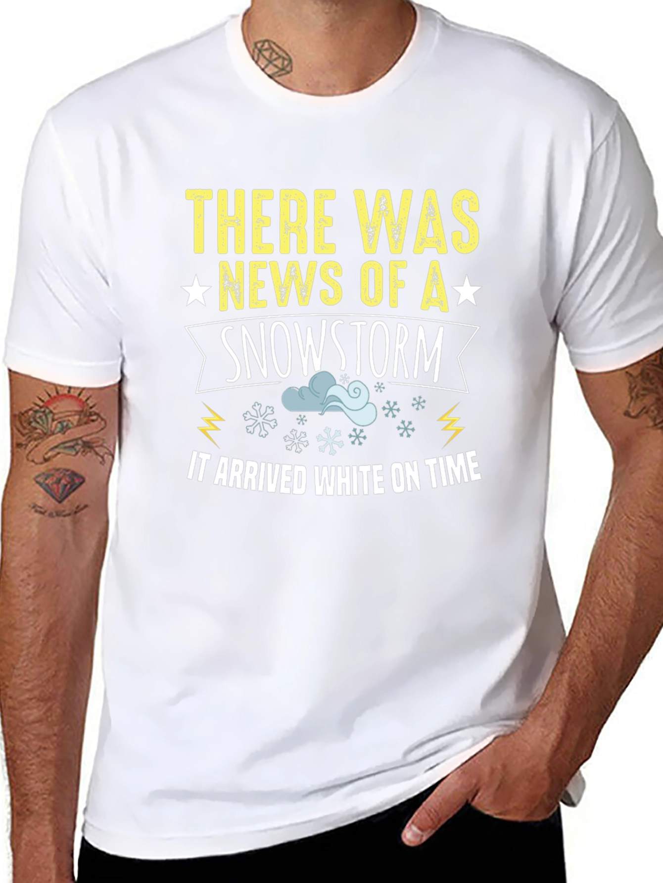 Snowstorm Arrival T-Shirt: Winter Humor Tee