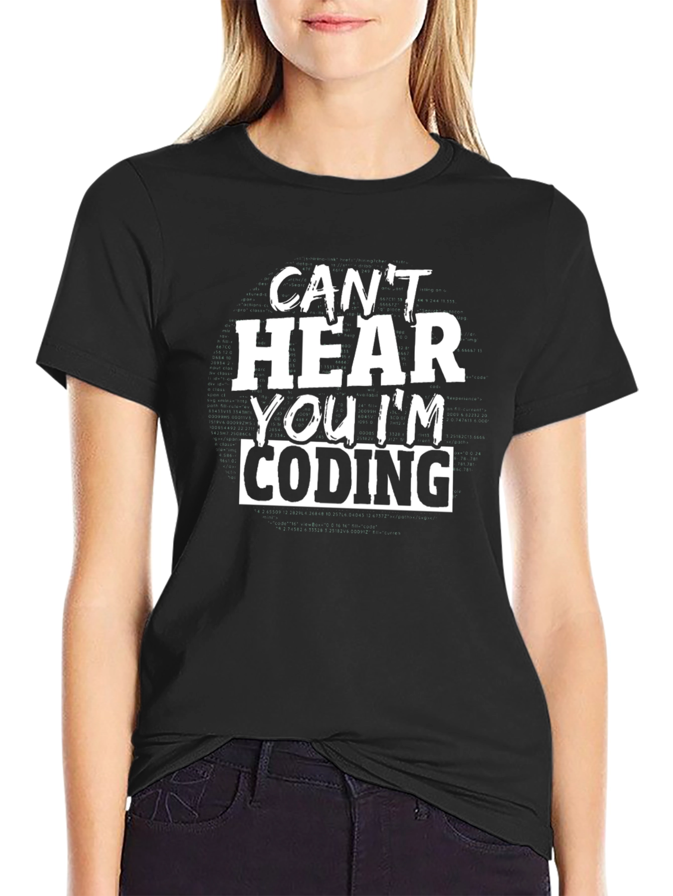 Cant Hear You Im Coding Graphic Tee