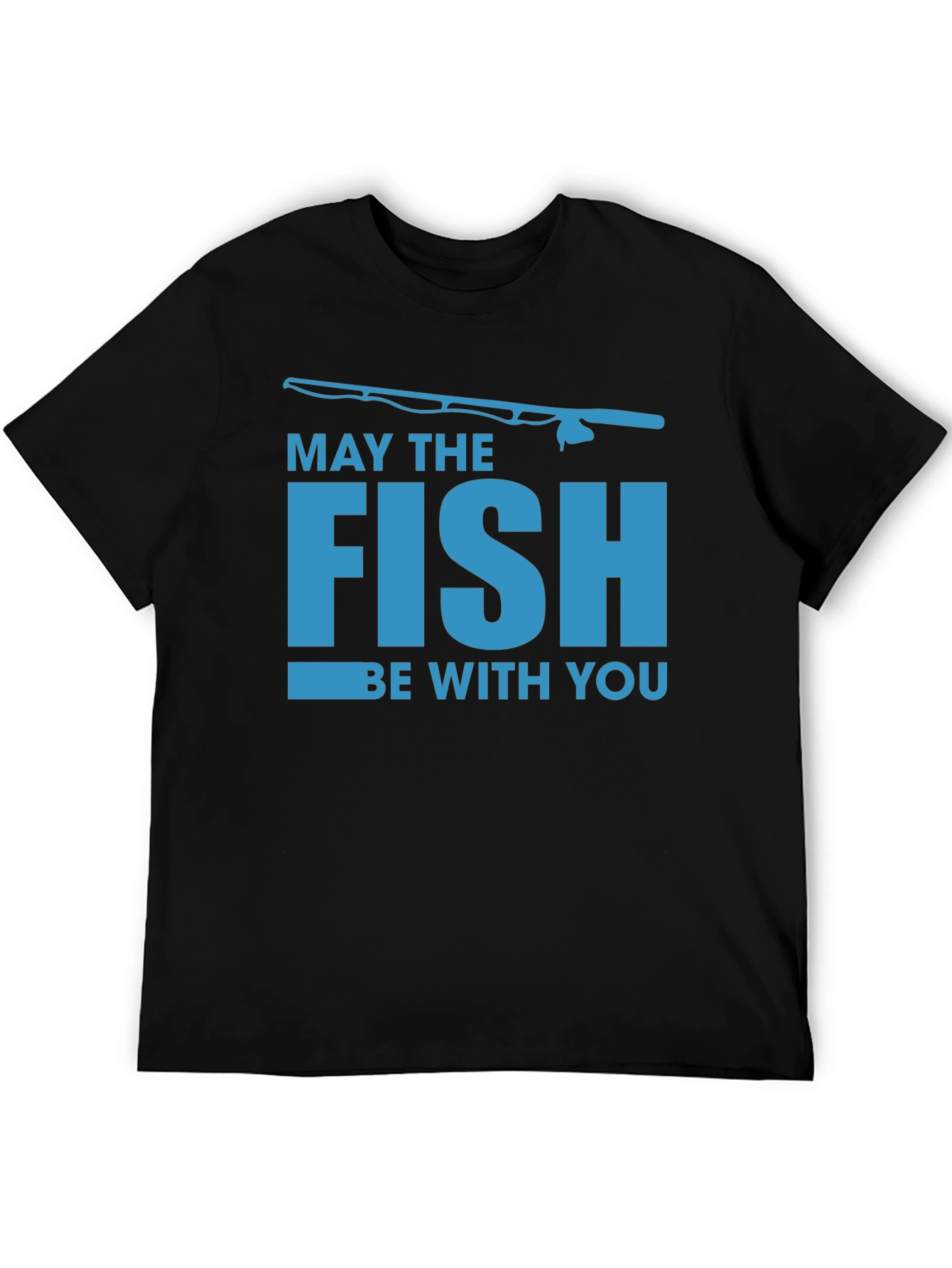 May The Fish Be With You Black T-Shirt