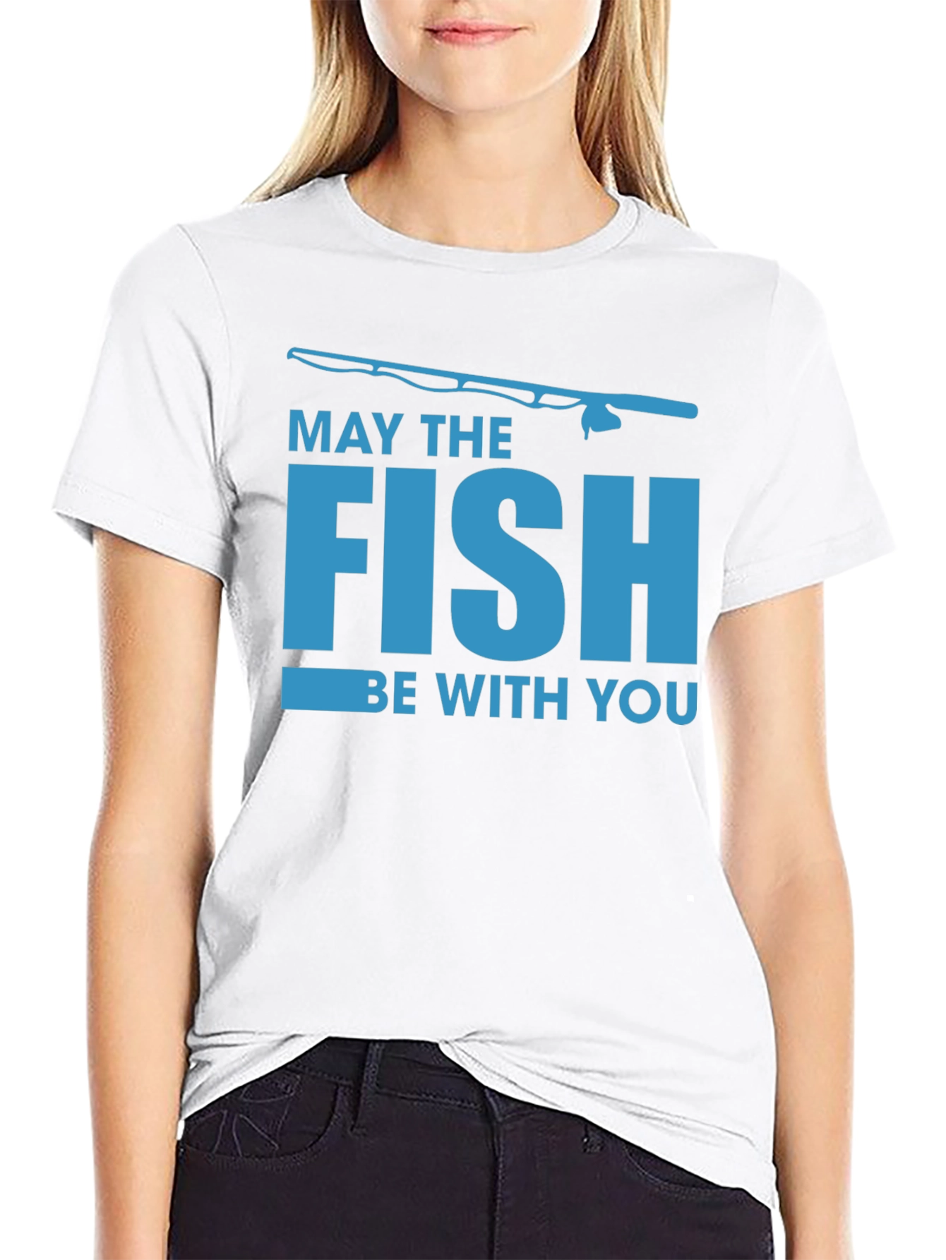 May The Fish Be With You Black T-Shirt