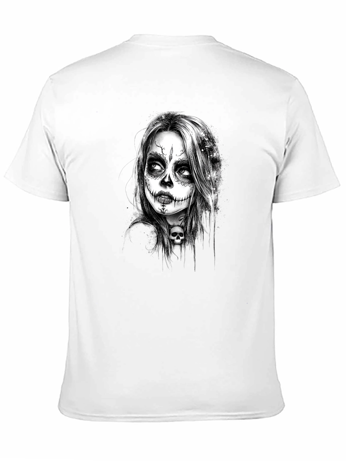 Sugar Skull Girl Graphic Tee - Black