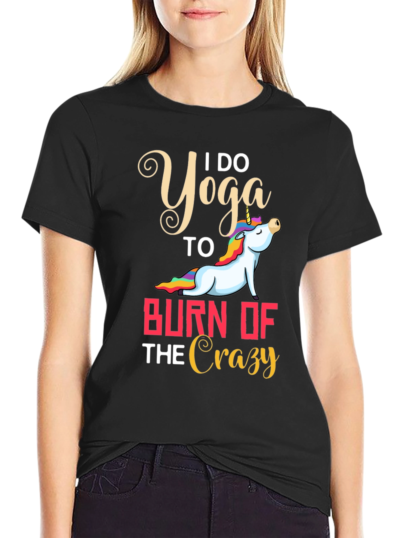 Yoga Unicorn Graphic T-Shirt