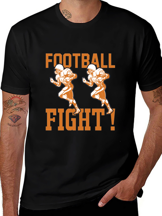 Football Fight T-Shirt - Black Graphic Tee